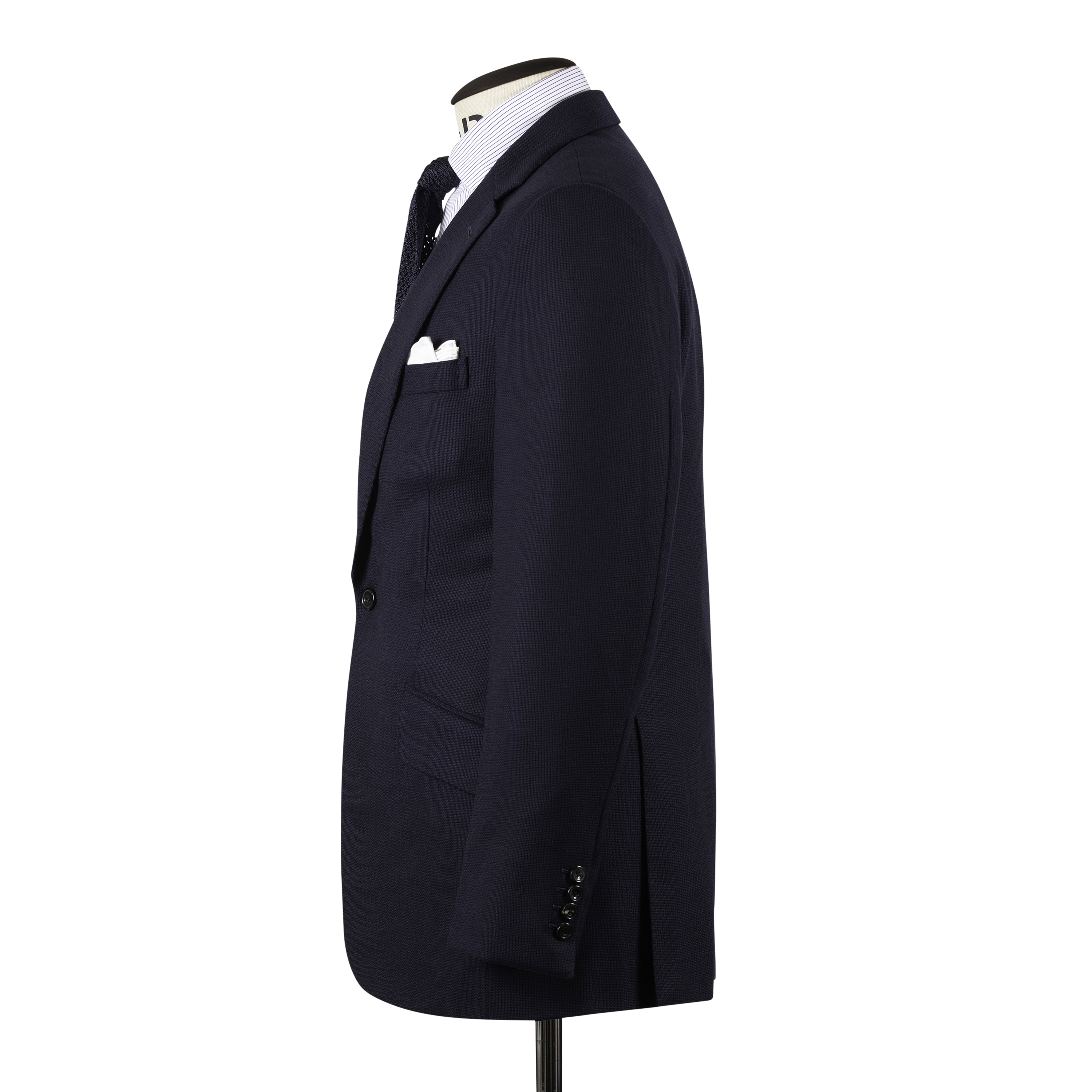 Classic Notch Lapel Jacket in Navy Hopsack Wool – Cad & The Dandy