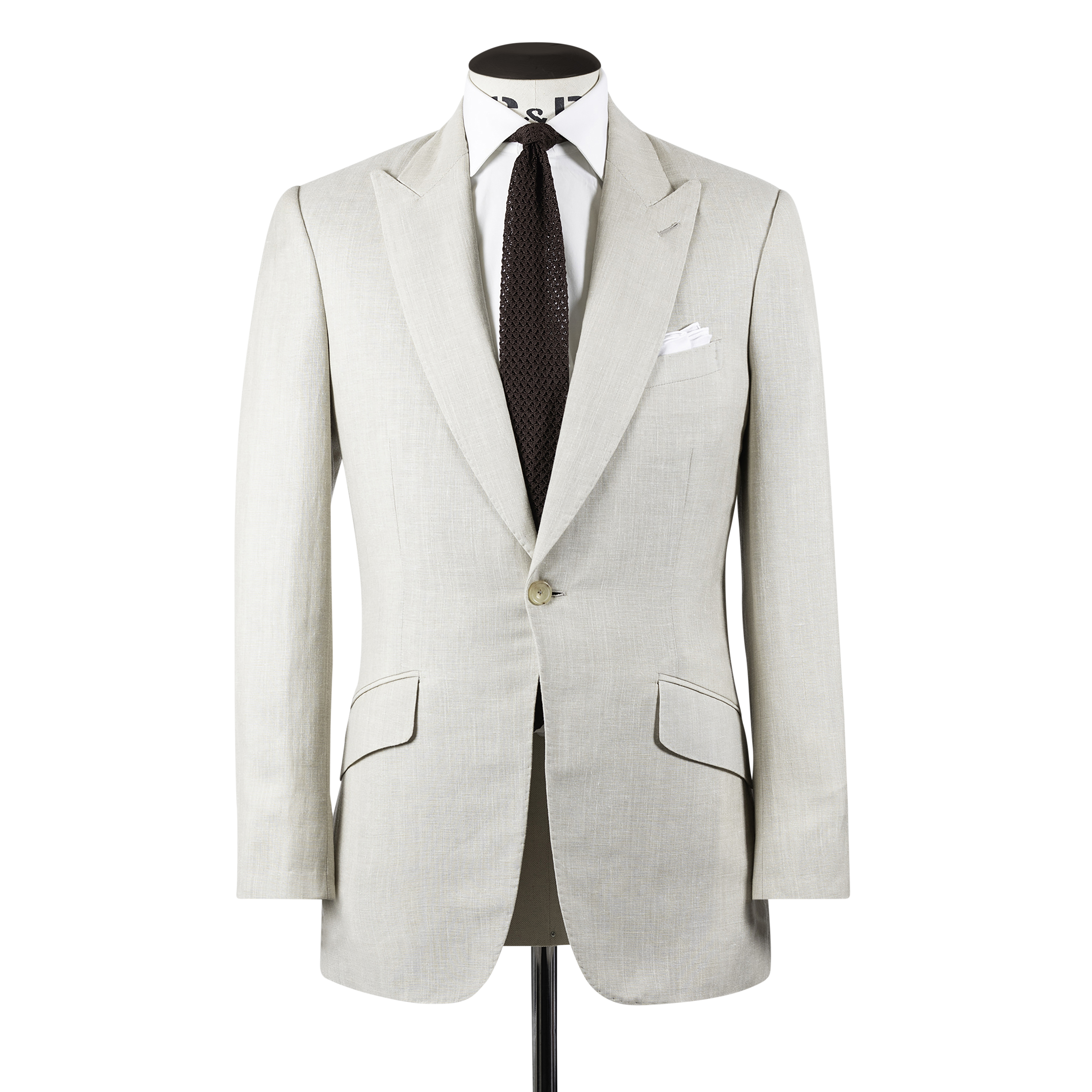 Single Breasted Peak Lapel Suit in Natural Linen – Cad The Dandy