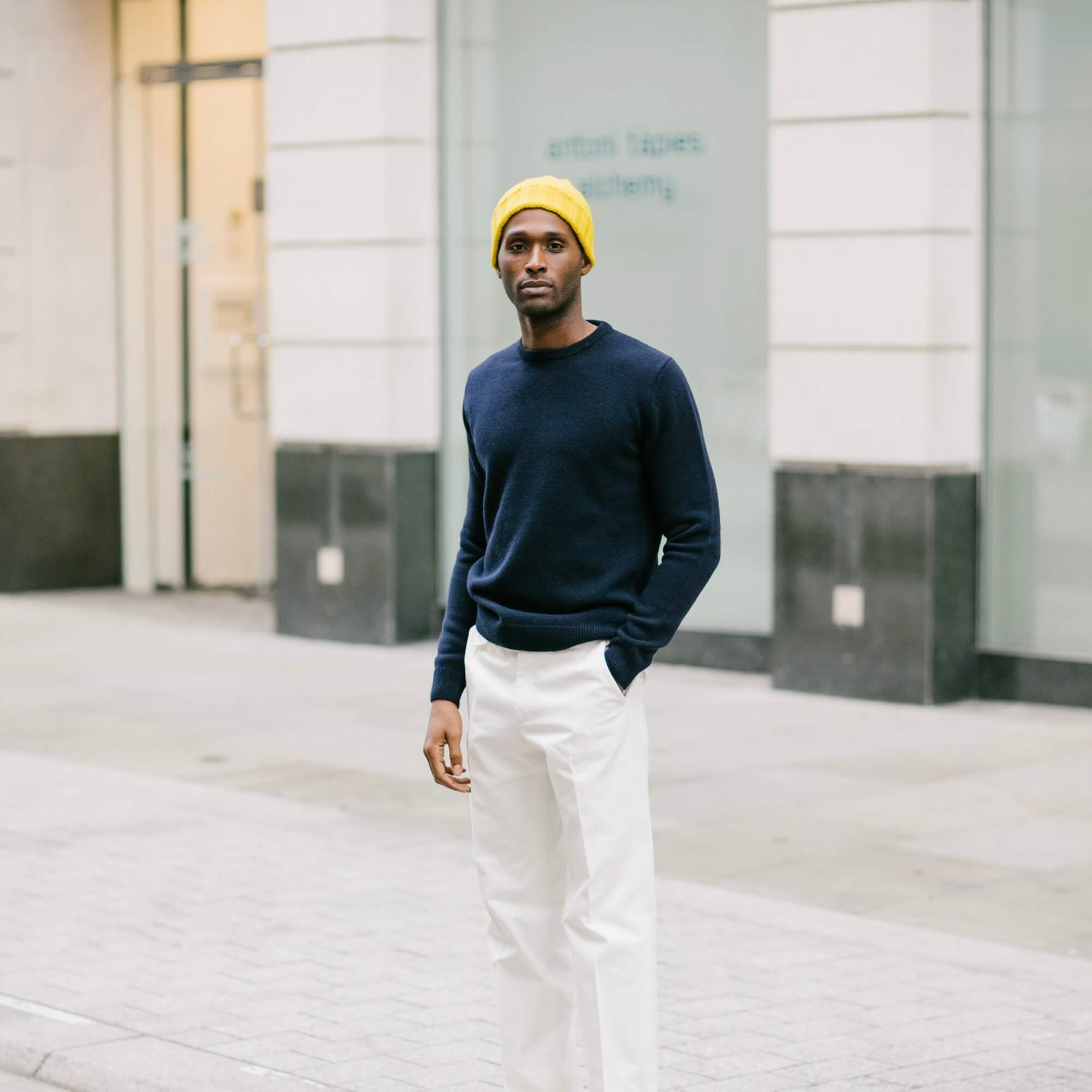 Crewneck Jumper in Navy – Cad & The Dandy Savile Row