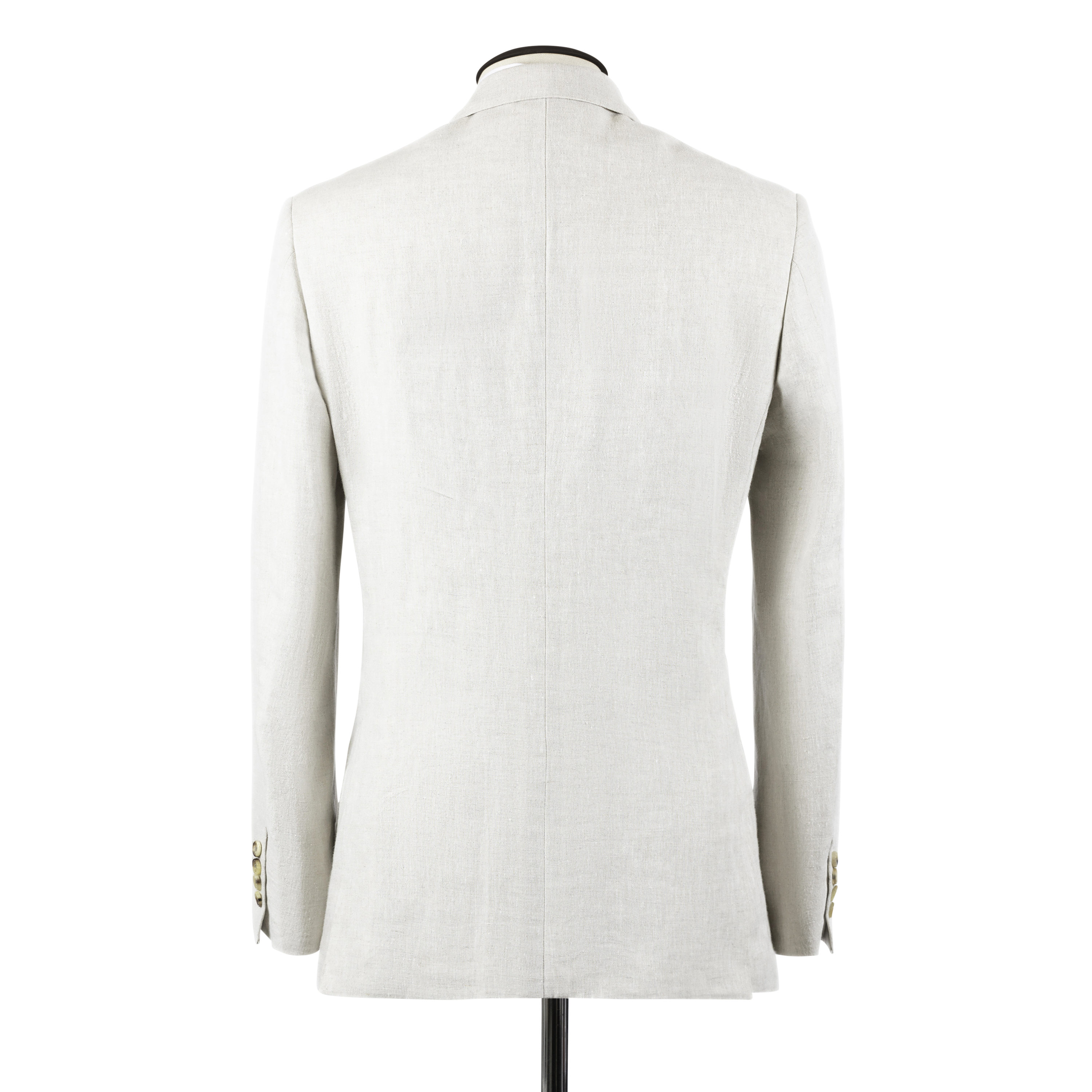 Double Breasted Peak Lapel Jacket in Natural Linen – Cad & The