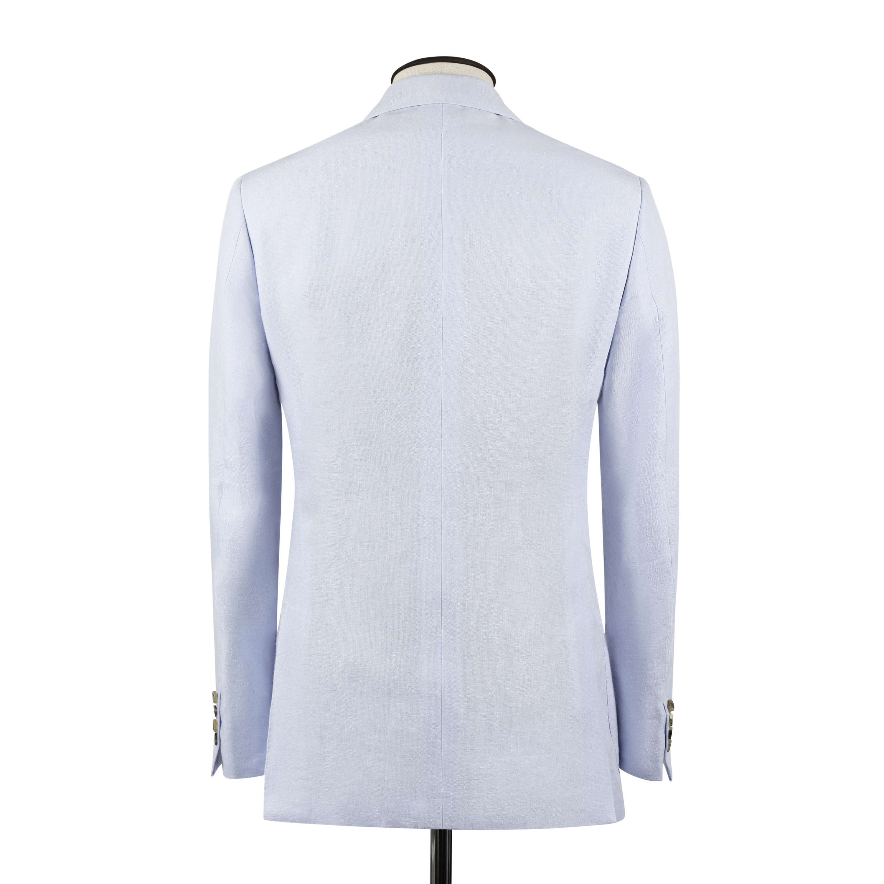 Single Breasted Peak Lapel Jacket in Sky Blue Linen – Cad & The