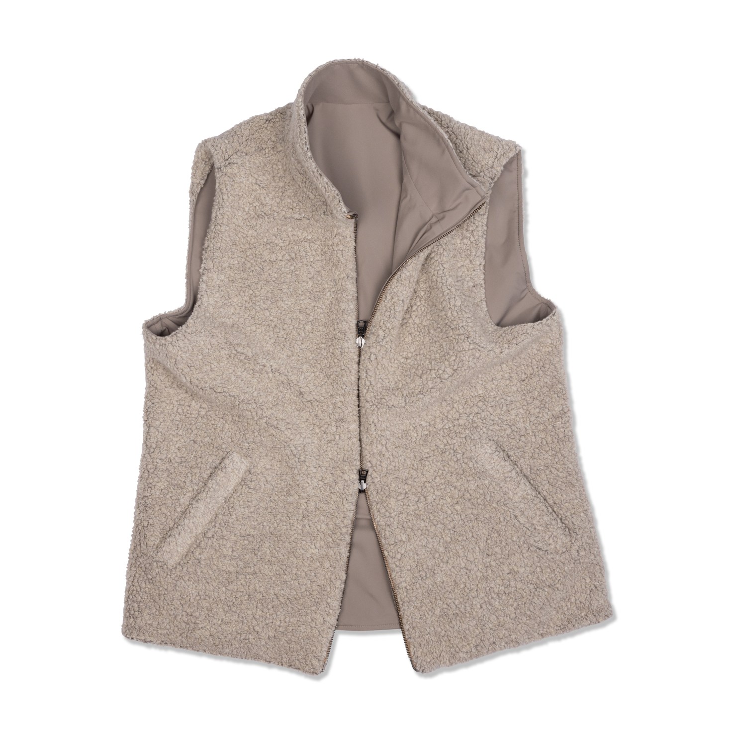 【heyon】rever gilet coat "Cécile" / gray heyon Rever Gilet Coat Cécile / Gray