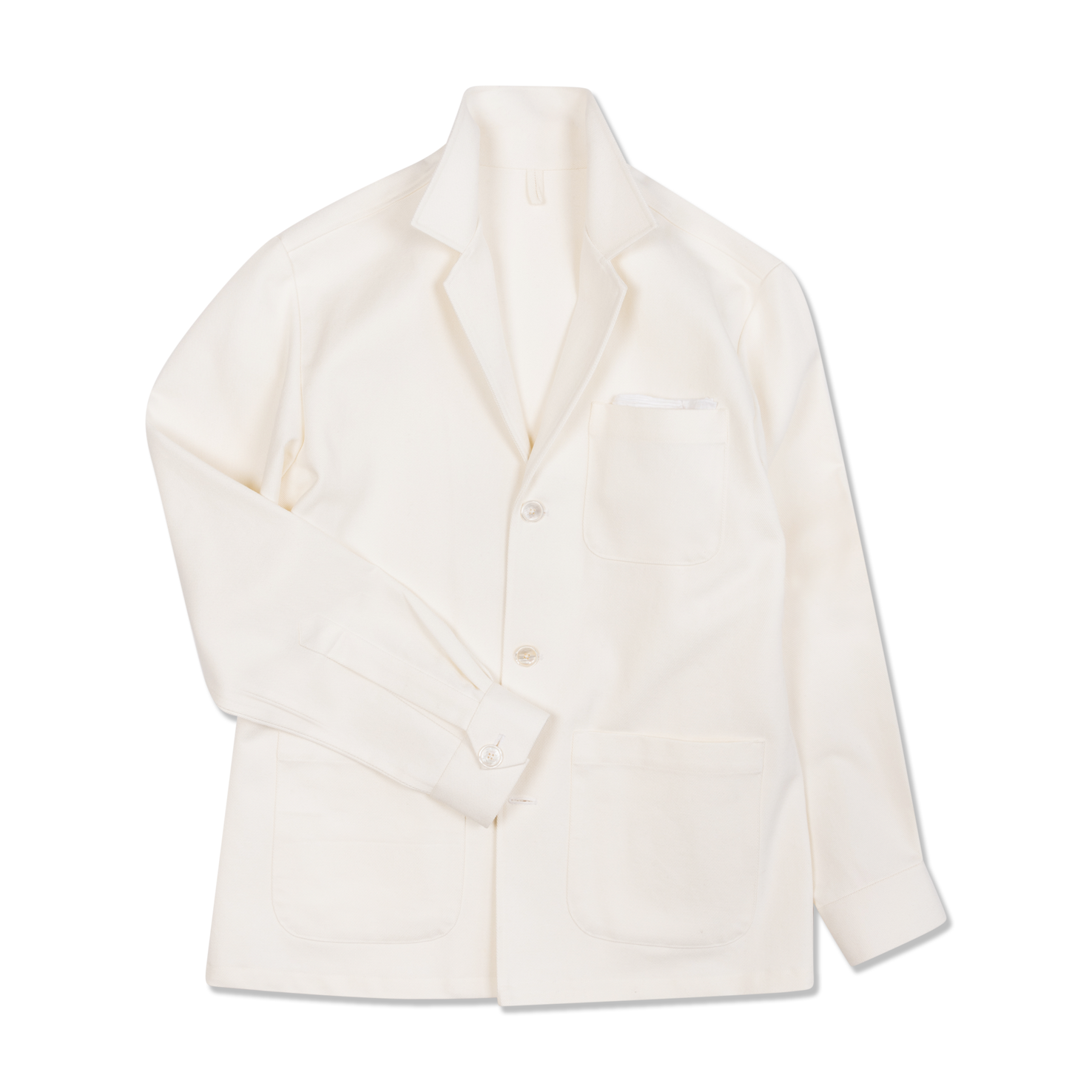 Painters Jacket in White Cotton Drill – Cad & The Dandy Savile Row