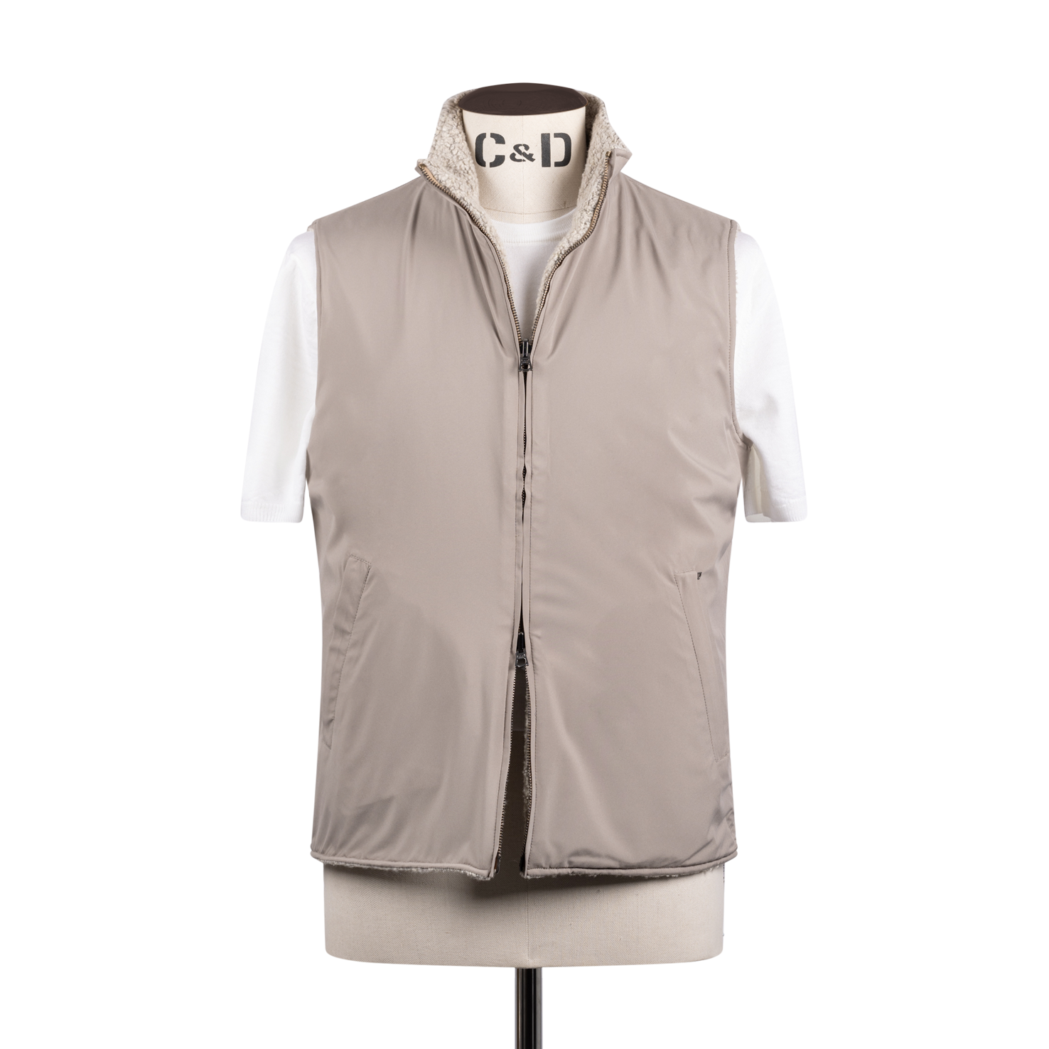 Technical Zip Gilet in Cream – Cad & The Dandy Savile Row