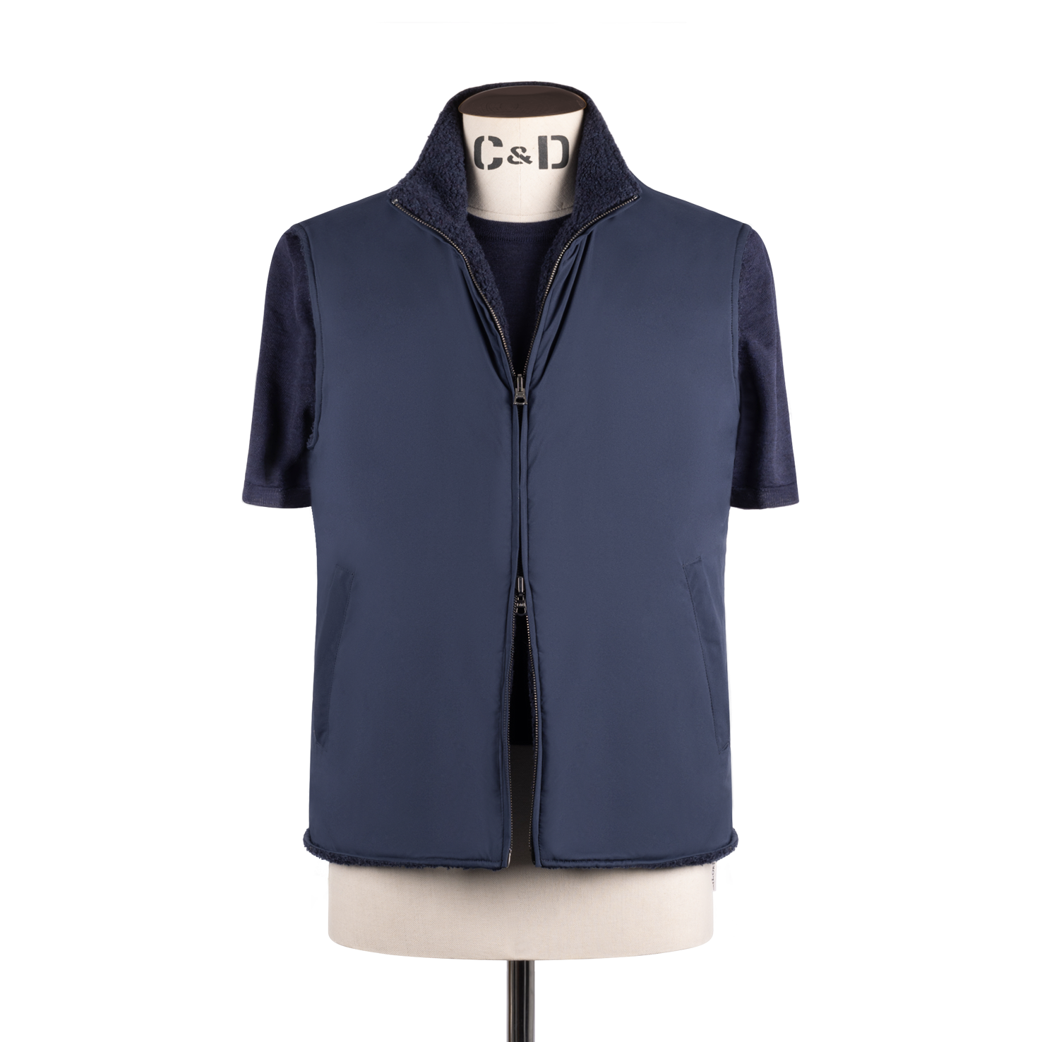 Technical Zip Gilet in Navy – Cad & The Dandy Savile Row