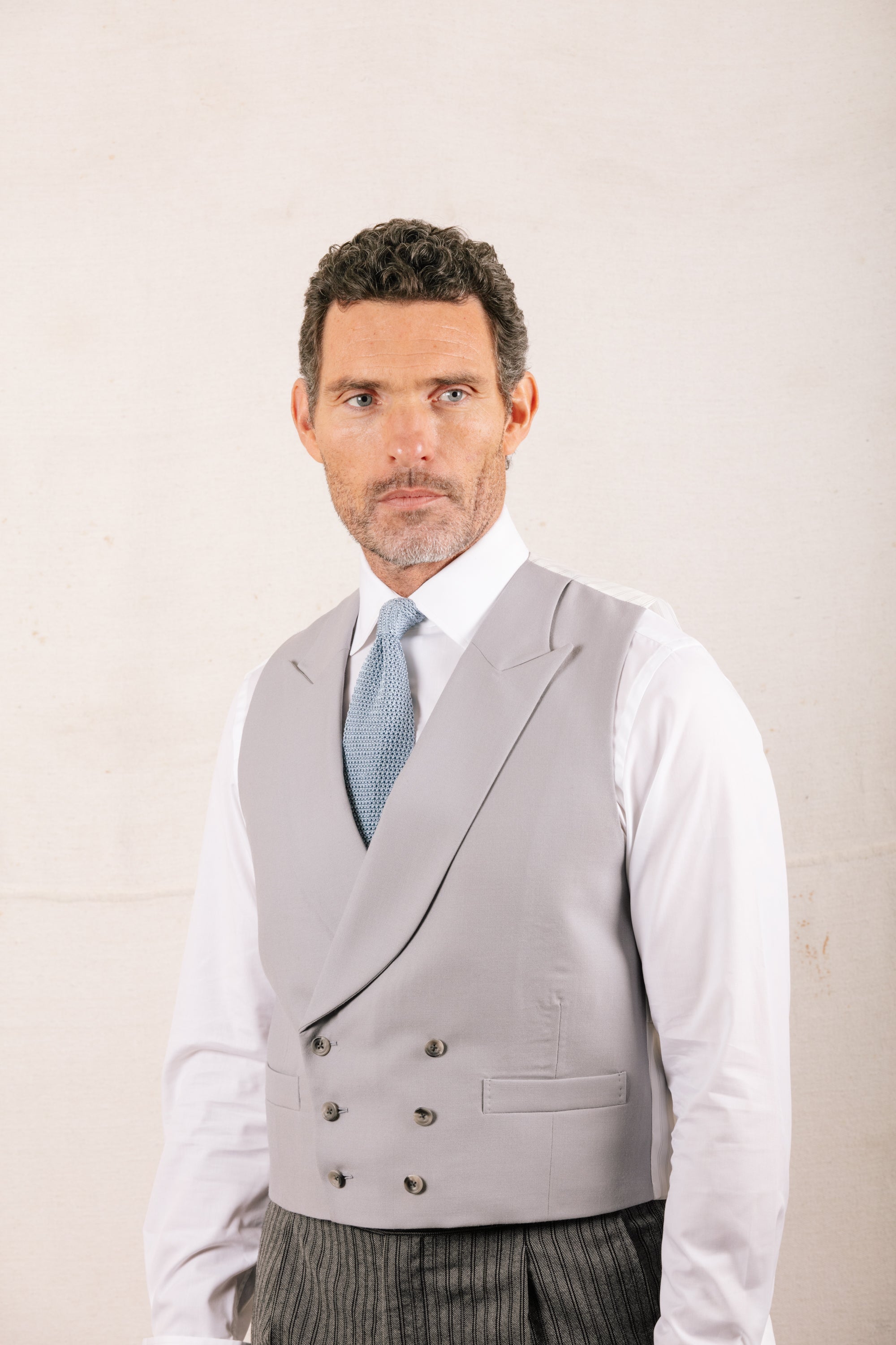 Double Breasted Wool Waistcoat in Dove Grey – Cad & The Dandy