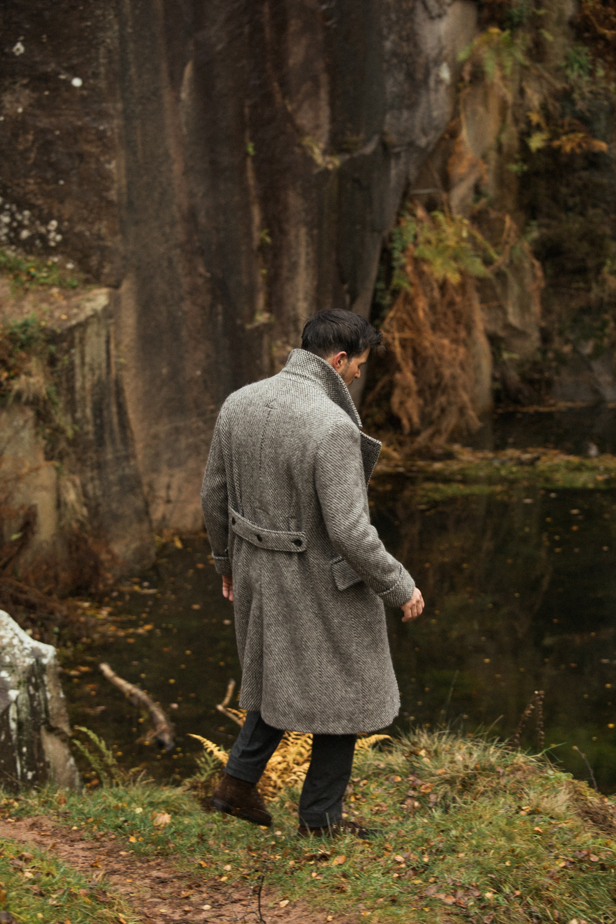 Greatcoat in Cream Barlycorn – Cad & The Dandy Savile Row