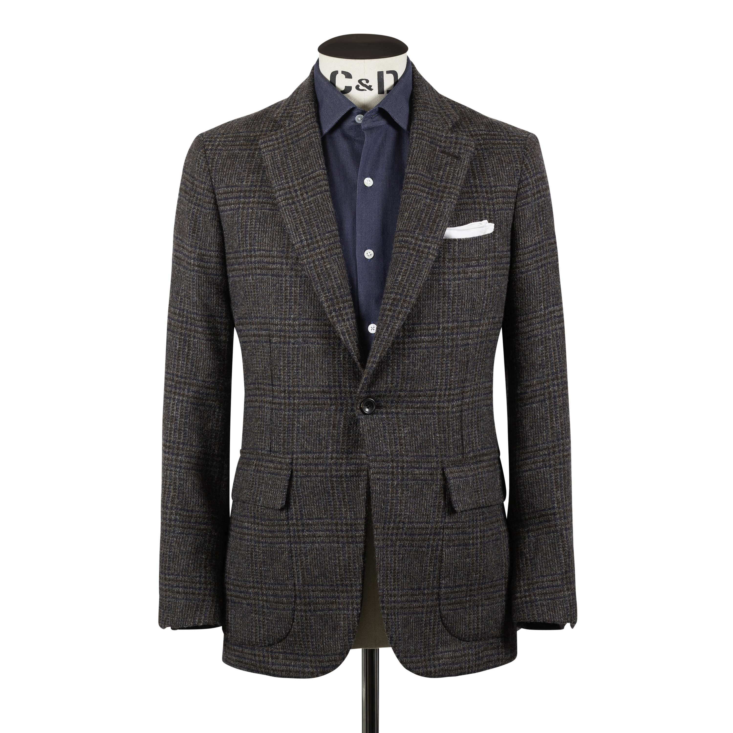 Single Breasted Country Jacket in Dark Brown Tweed – Cad The