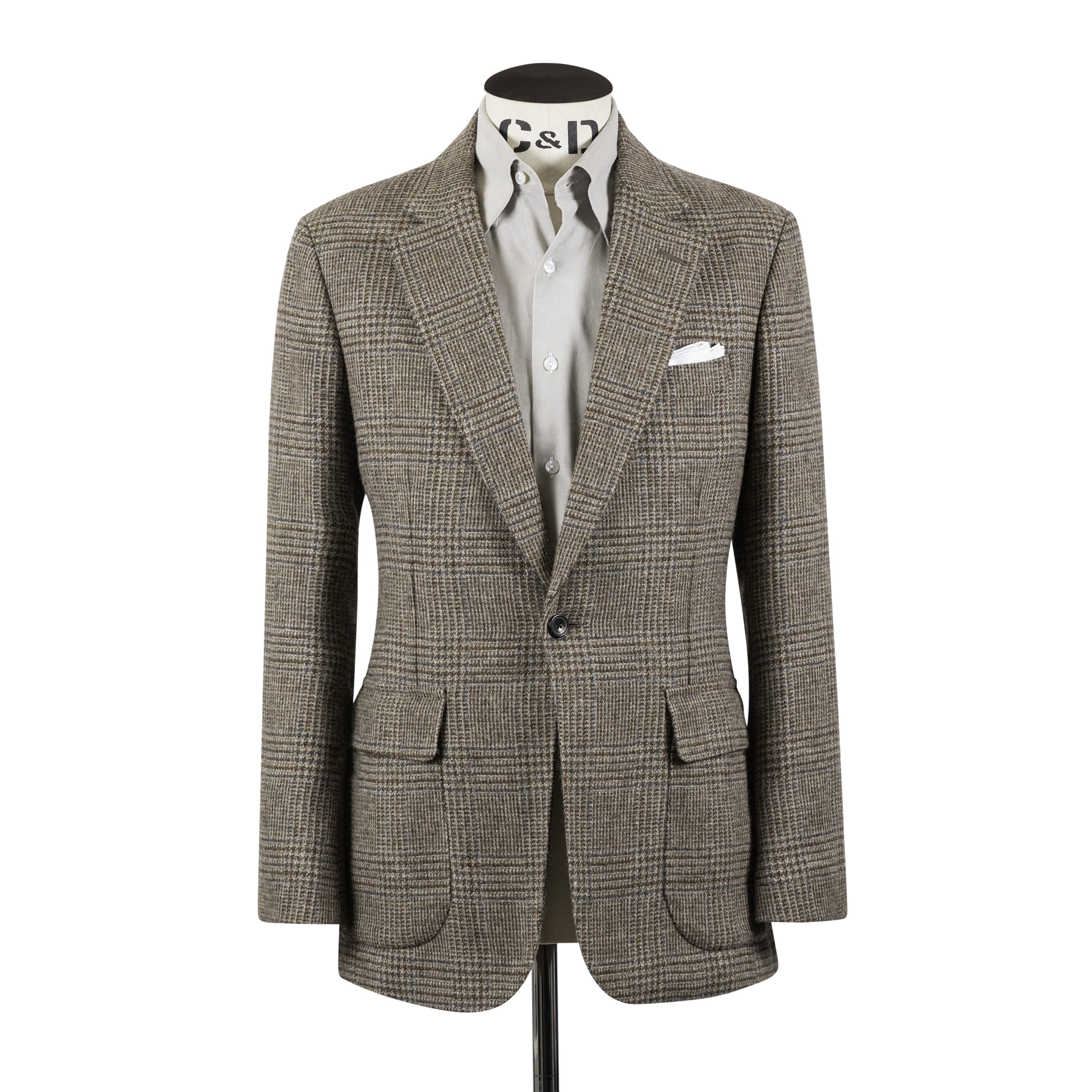 Single Breasted Country Jacket in Light Brown Tweed – Cad The