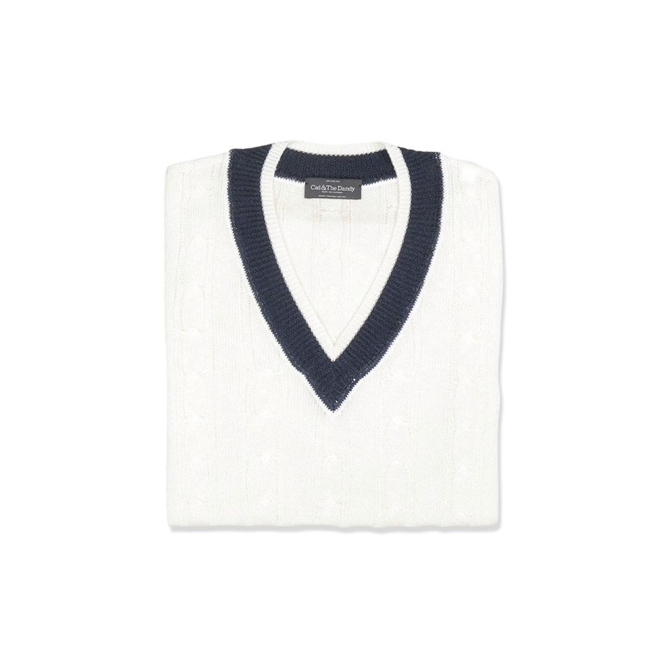 Tennis Sweater in Off White Linen Mix – Cad & The Dandy Savile Row