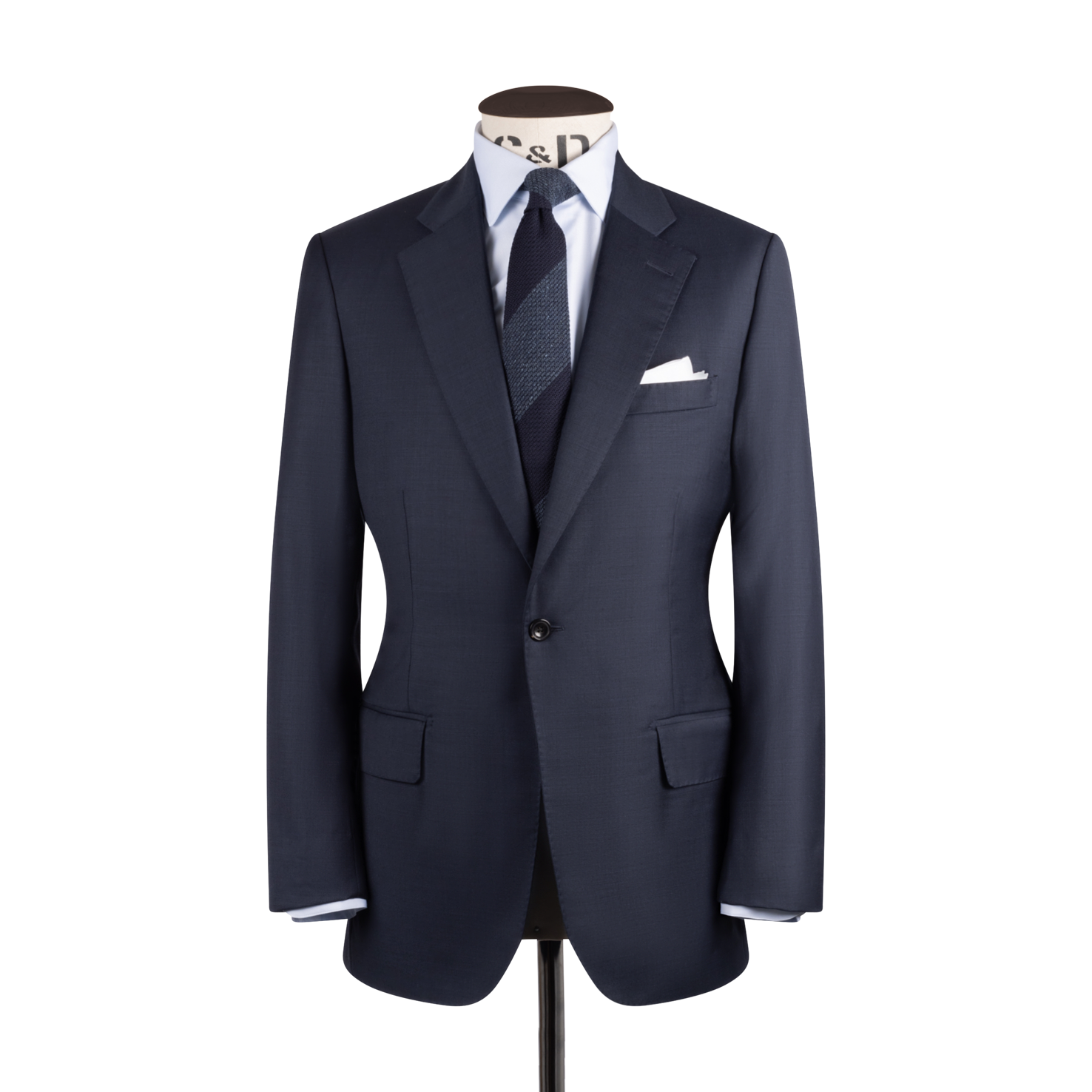 Single Breasted Classic Notch Suit in Navy Hopsack – Cad & The