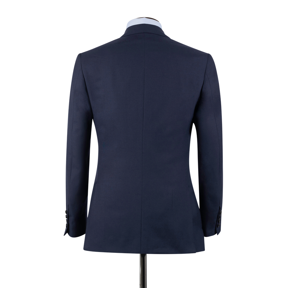 
                  
                    Single Breasted Notch Lapel Suit in Mid Blue Plain Weave
                  
                