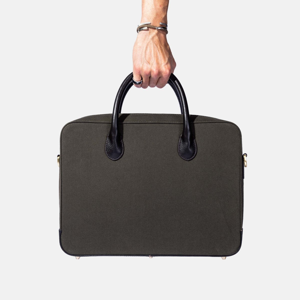 
                  
                    Computer Tote in Green Canvas
                  
                