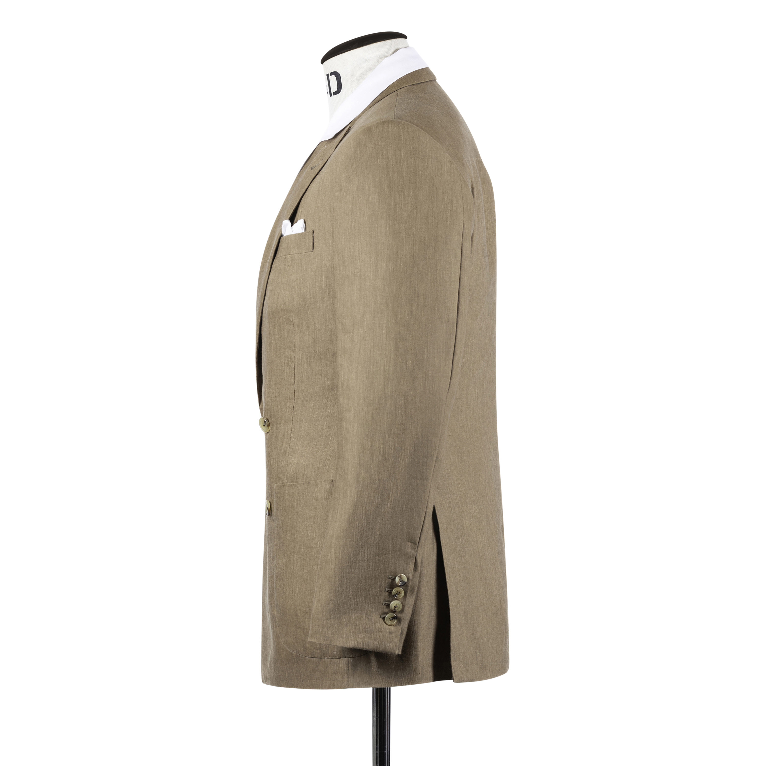 Double Breasted Peak Lapel Suit in Tobacco Wool, Silk and Linen – Cad ...