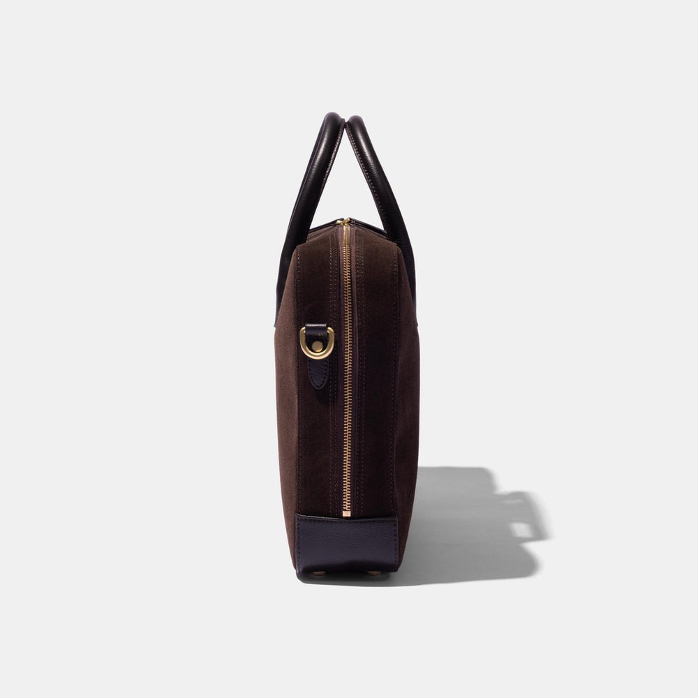 
                  
                    Computer Tote in Brown Suede
                  
                