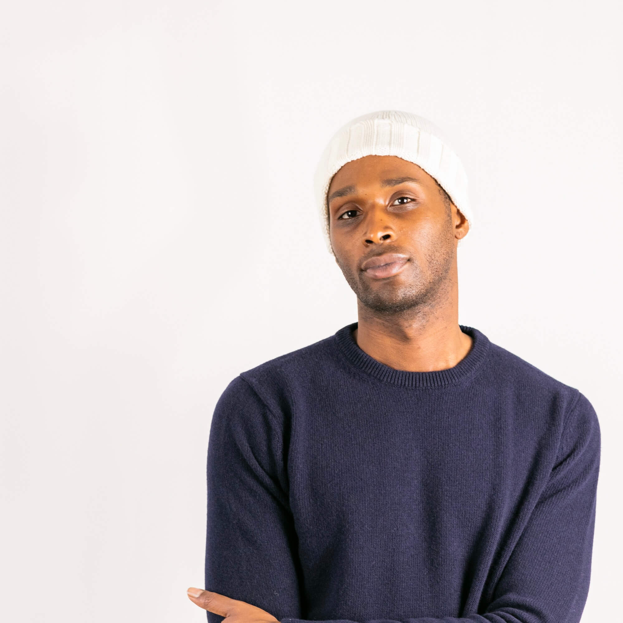 Crewneck Jumper in Navy – Cad & The Dandy Savile Row