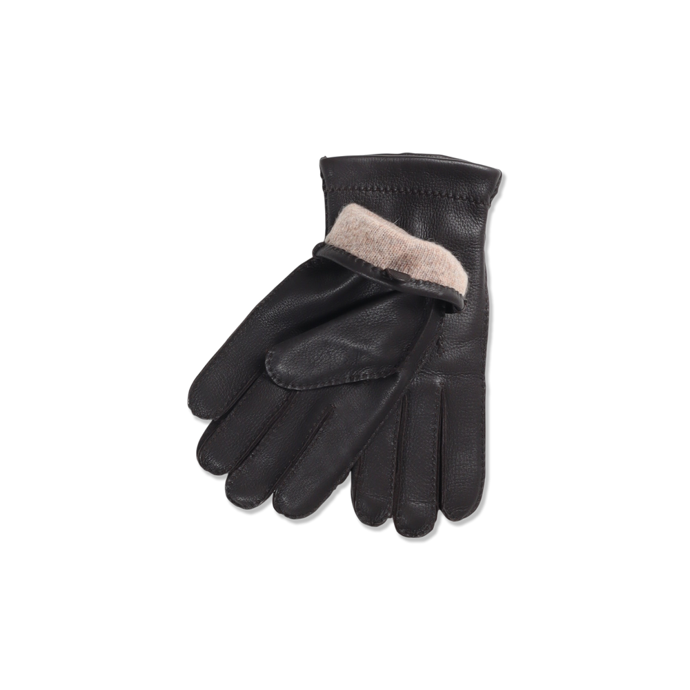 Winter Gloves in Brown Deerskin