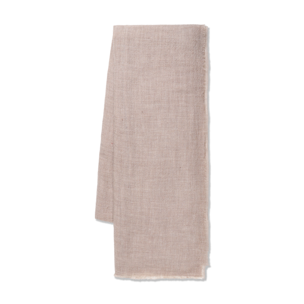 Superfine Wool Lightweight Scarf in Oatmeal