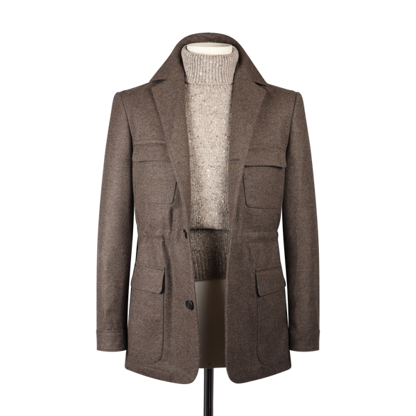 Safari Jacket in Oatmeal Wool