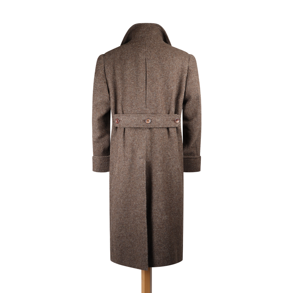
                  
                    Greatcoat in Brown Brushed Melton
                  
                