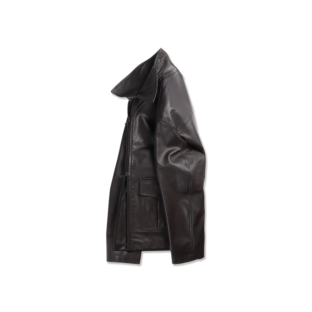 
                  
                    Flight Jacket in Chocolate Brown Napa Leather
                  
                