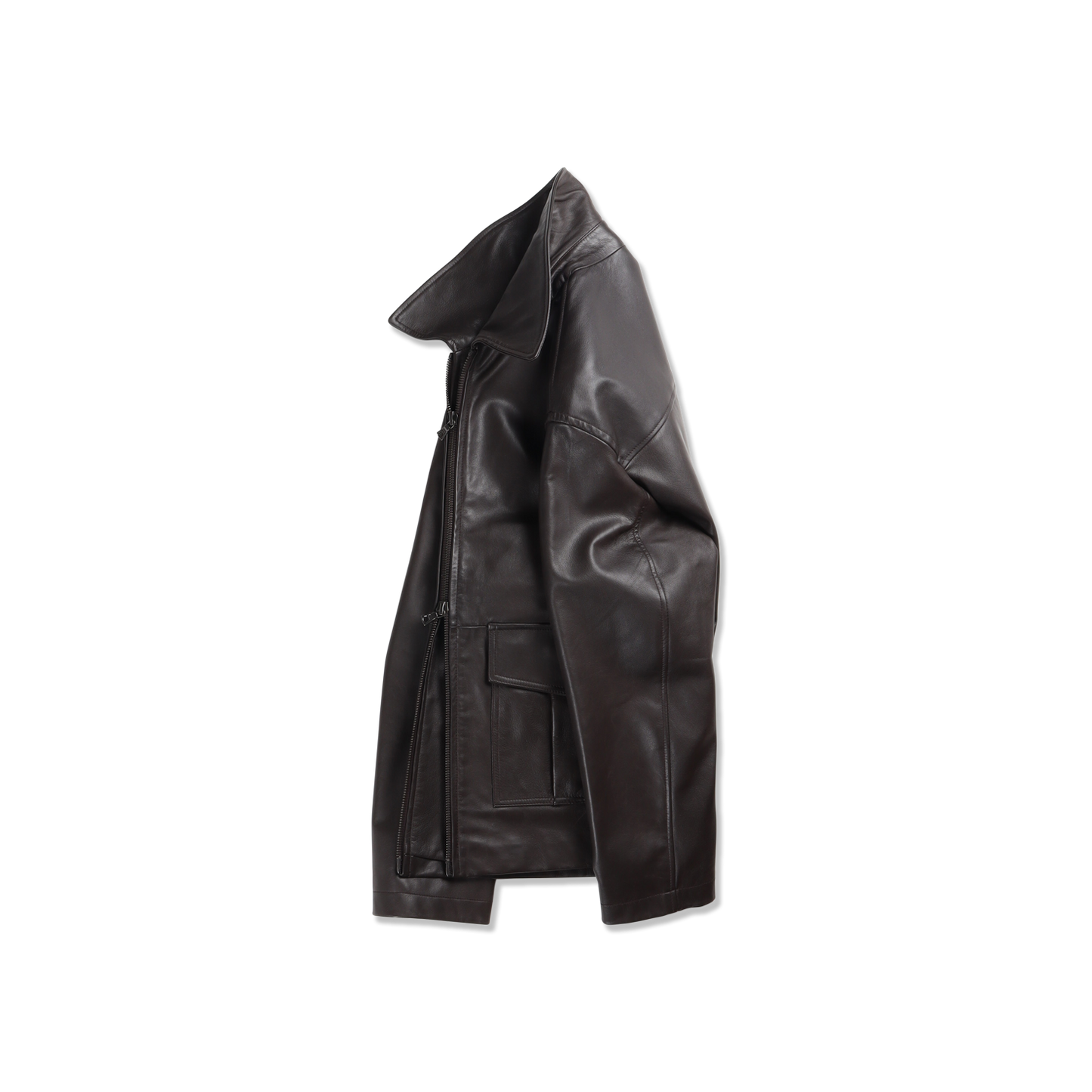 
                  
                    Flight Jacket in Chocolate Brown Napa Leather
                  
                