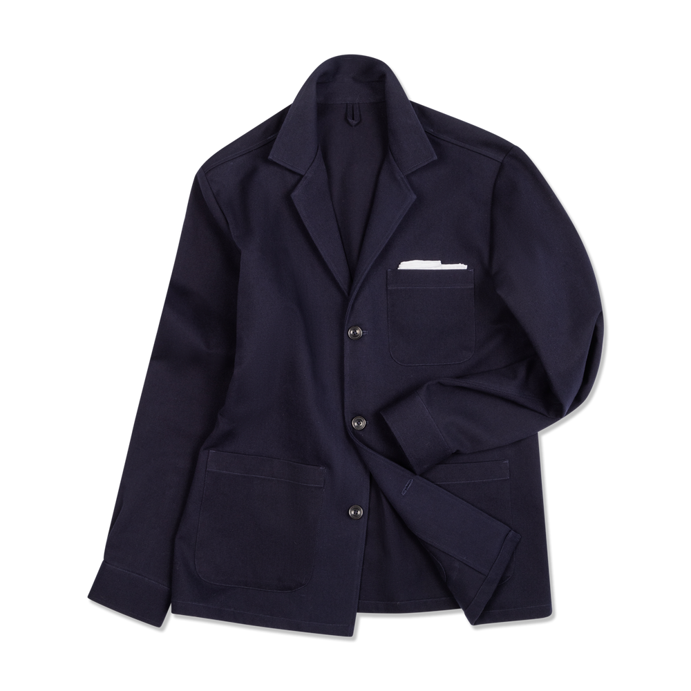 Painters Jacket in Navy Cotton Drill