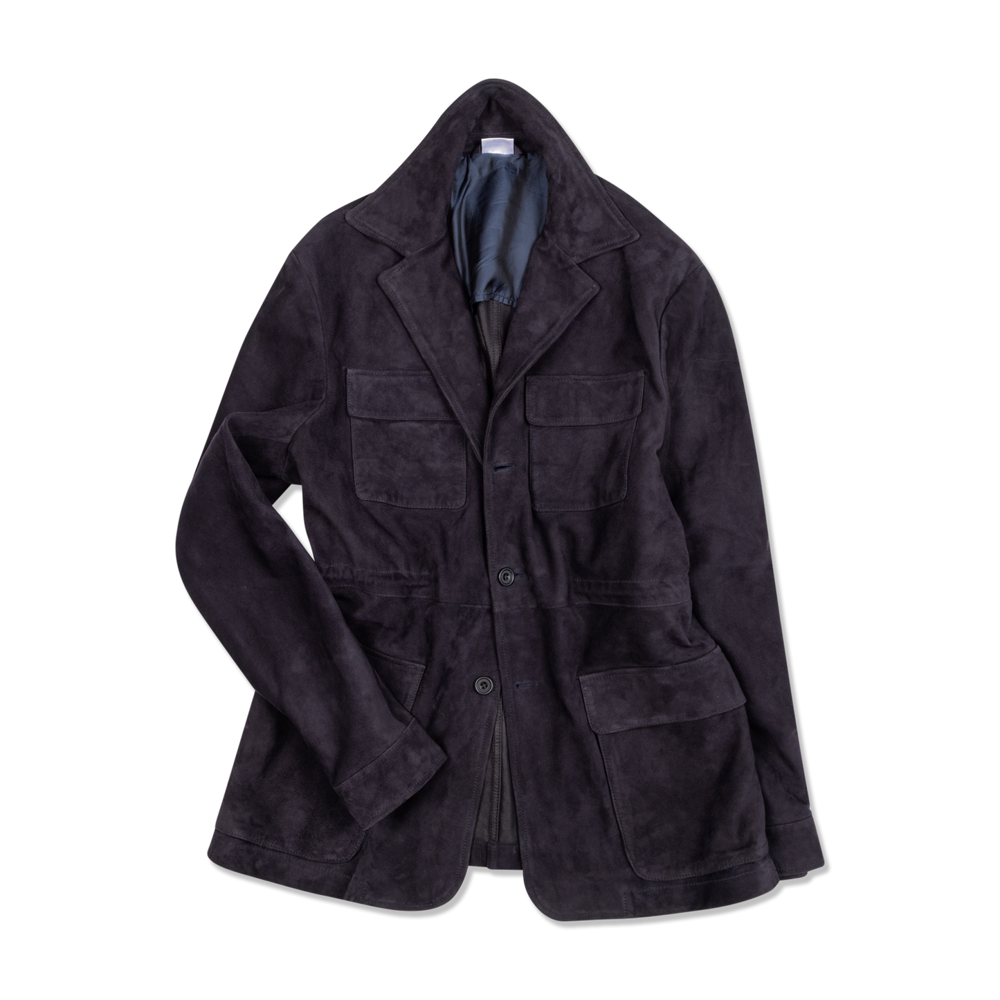 
                  
                    Safari Jacket in Navy Blue Suede
                  
                