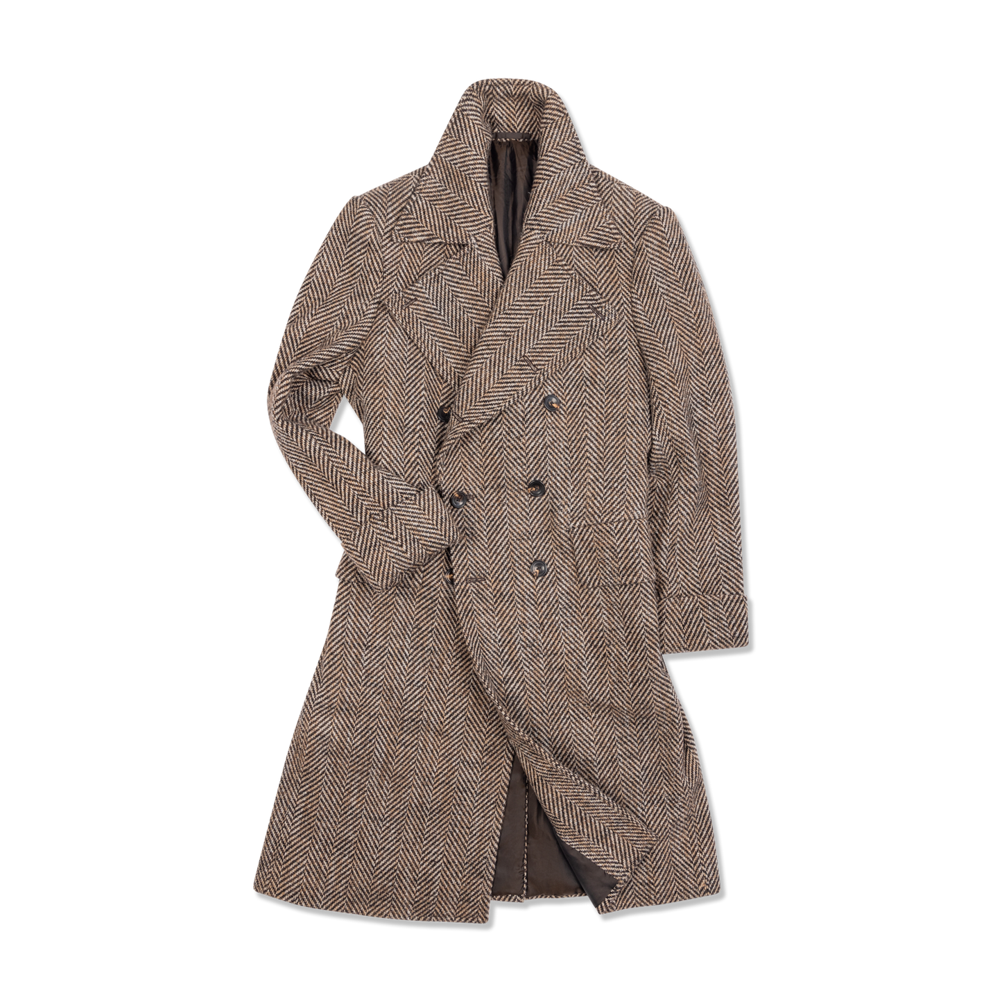 
                  
                    Greatcoat in Cream Herringbone
                  
                