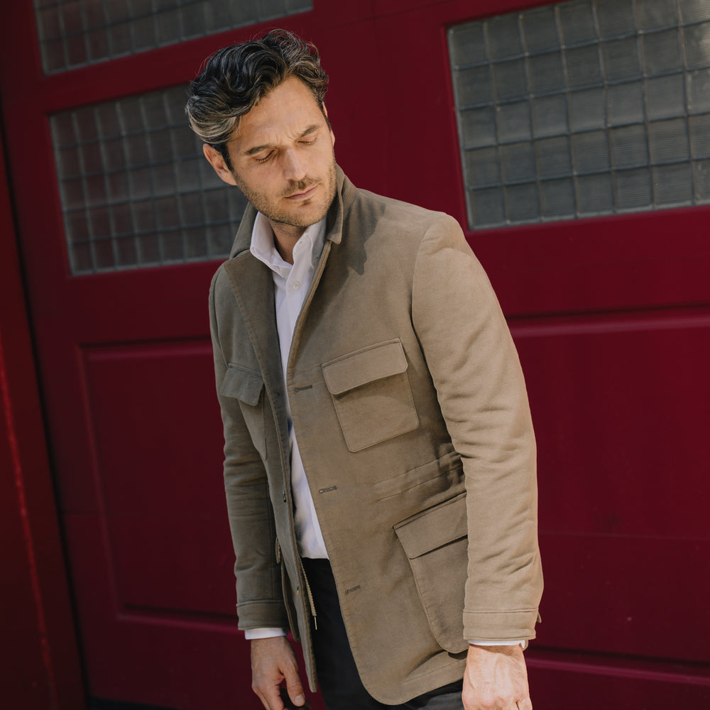 
                  
                    Button Down Collar Shirt in White Flannel
                  
                