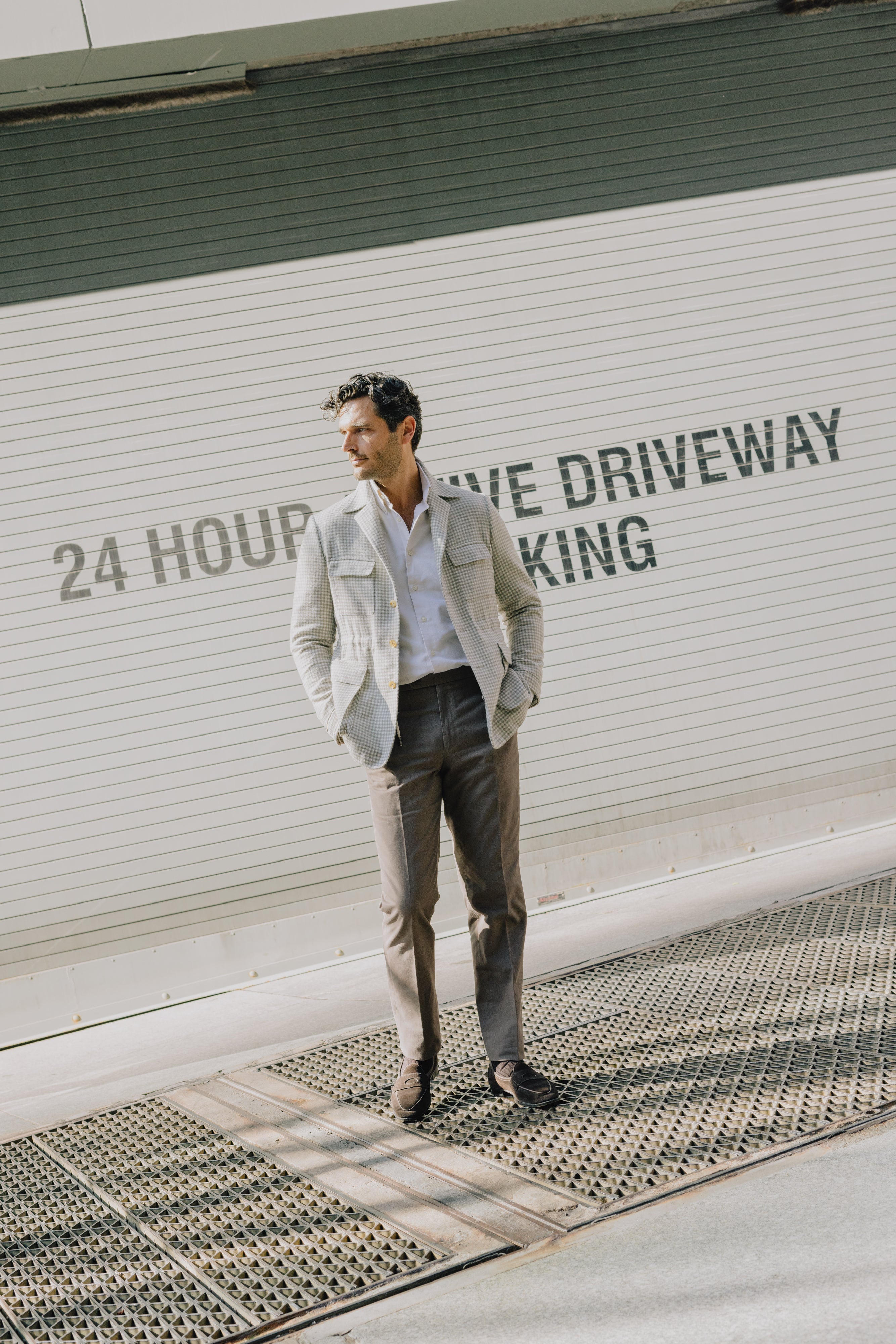 Safari Jacket in Cream Cashmere Check – Cad & The Dandy Savile Row