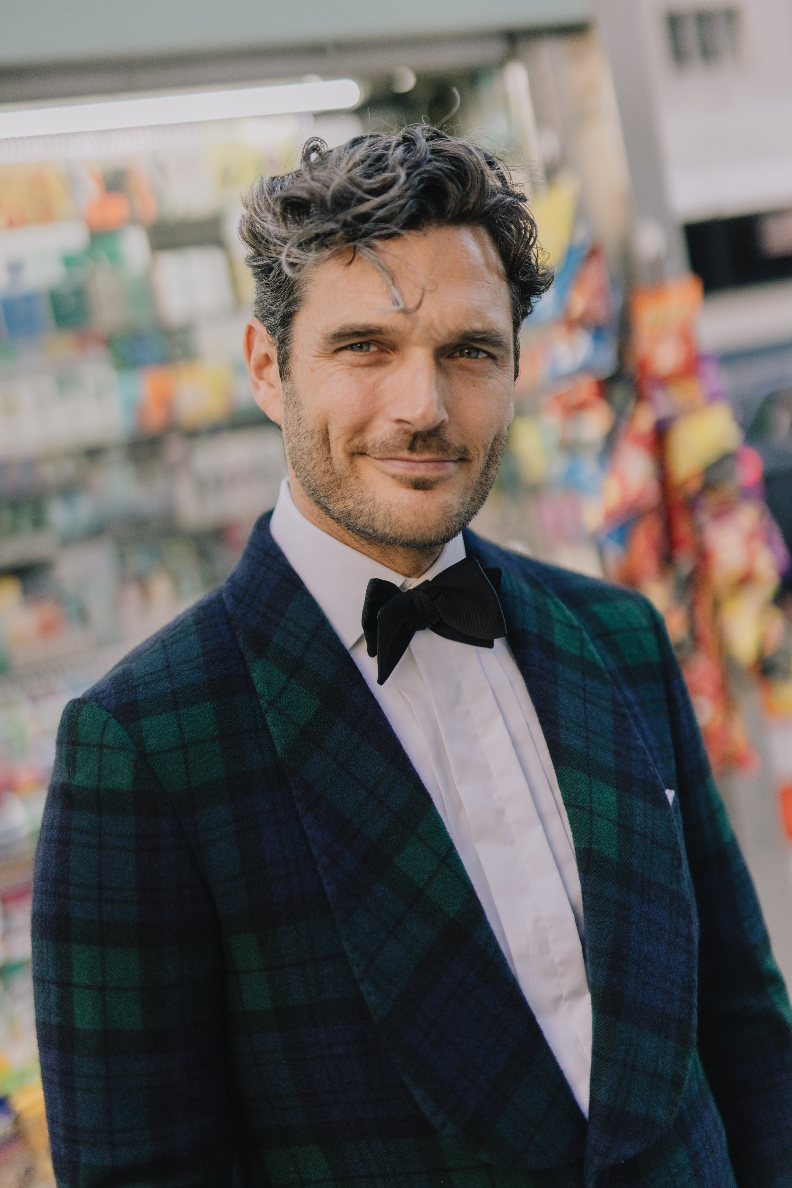 Wide Shawl Jacket in Tartan Cashmere – Cad The Dandy Savile Row