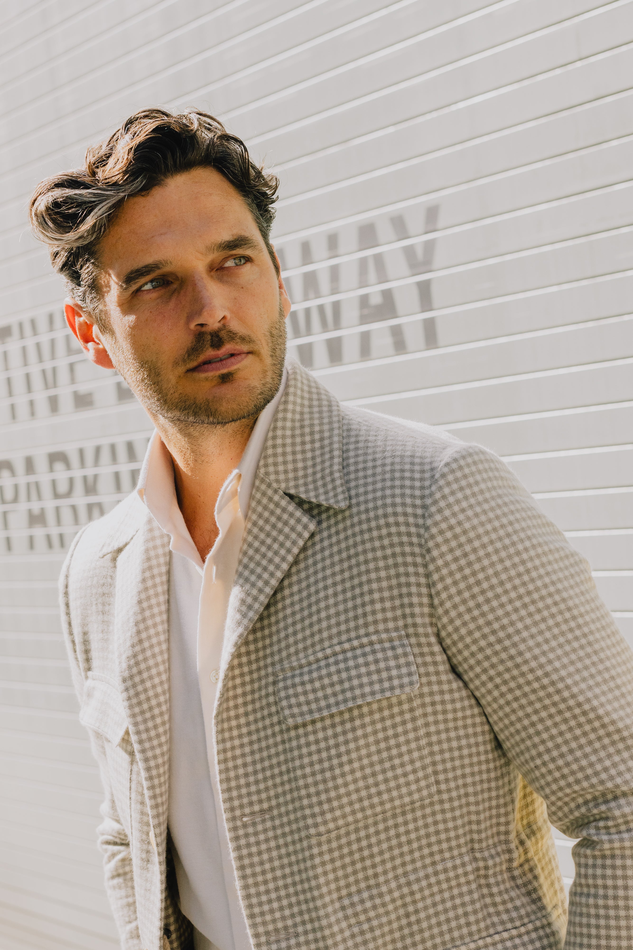 Safari Jacket in Cream Cashmere Check – Cad & The Dandy Savile Row