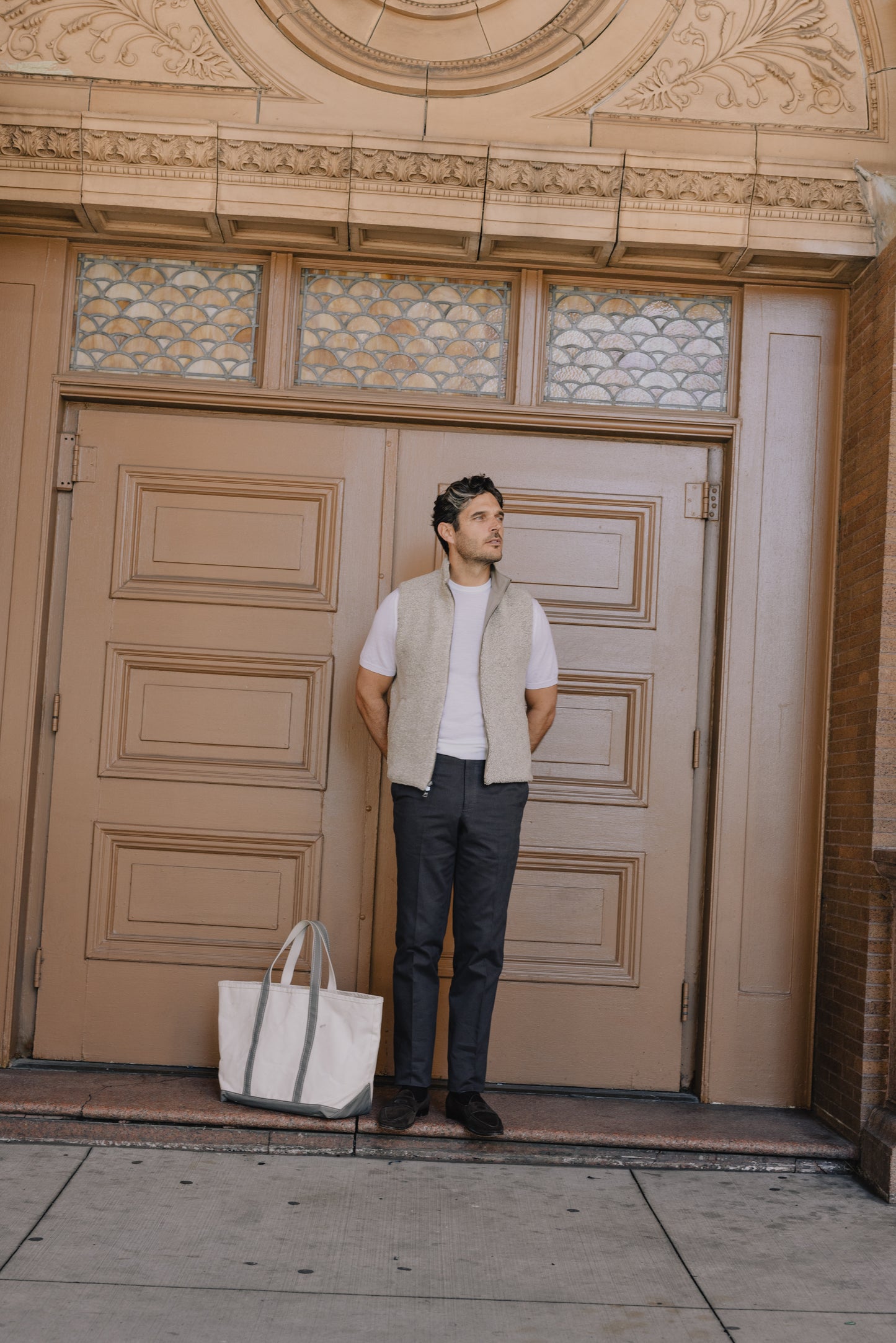 
                  
                    Technical Zip Gilet in Cream
                  
                