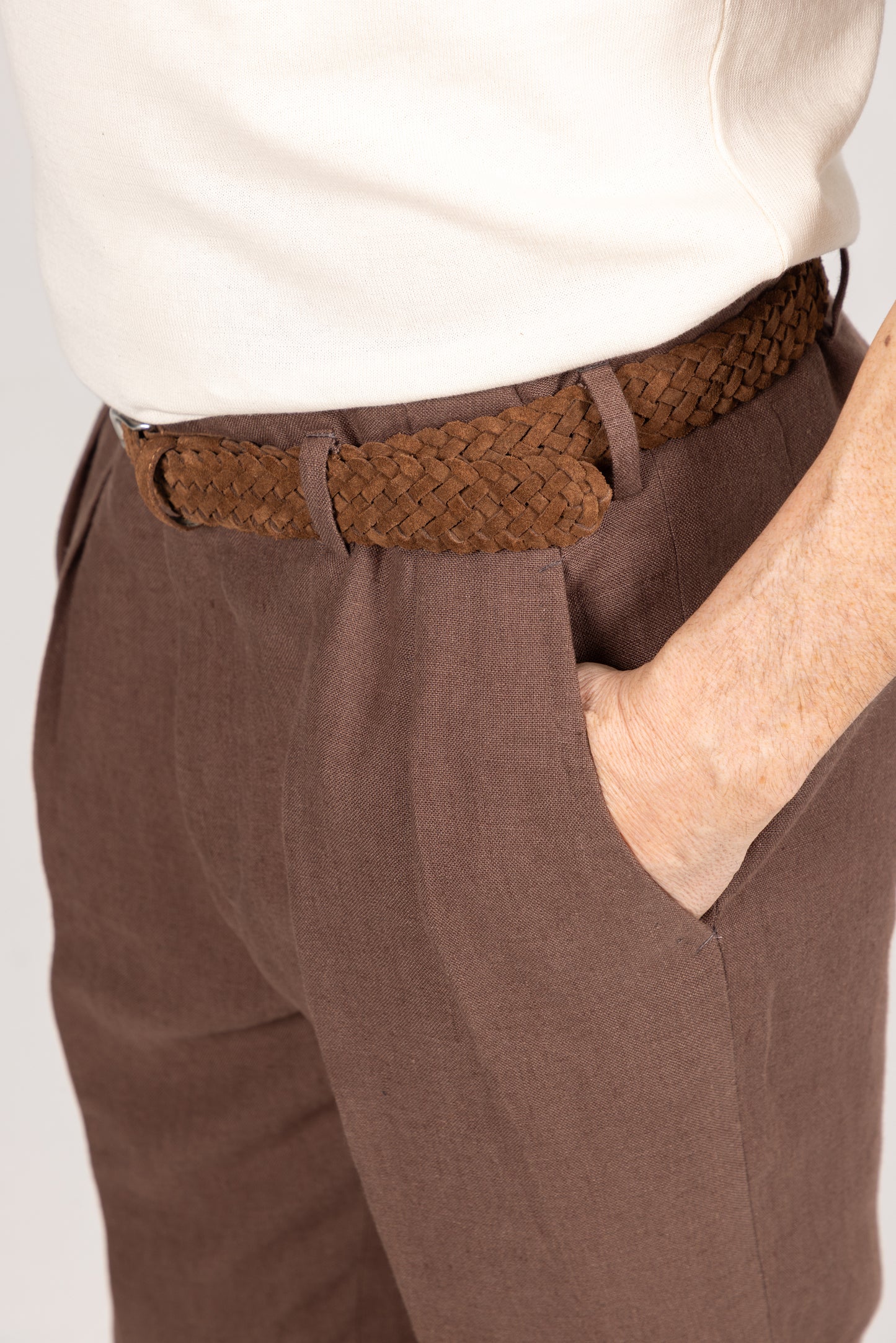 
                  
                    Hollywood Tops in Chocolate Brown Linen
                  
                