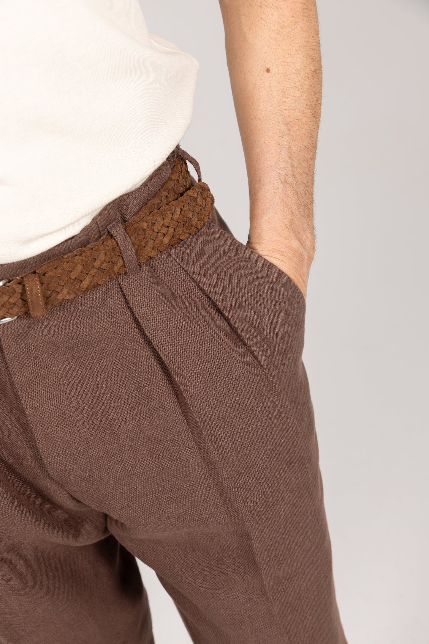 
                  
                    Hollywood Tops in Chocolate Brown Linen
                  
                