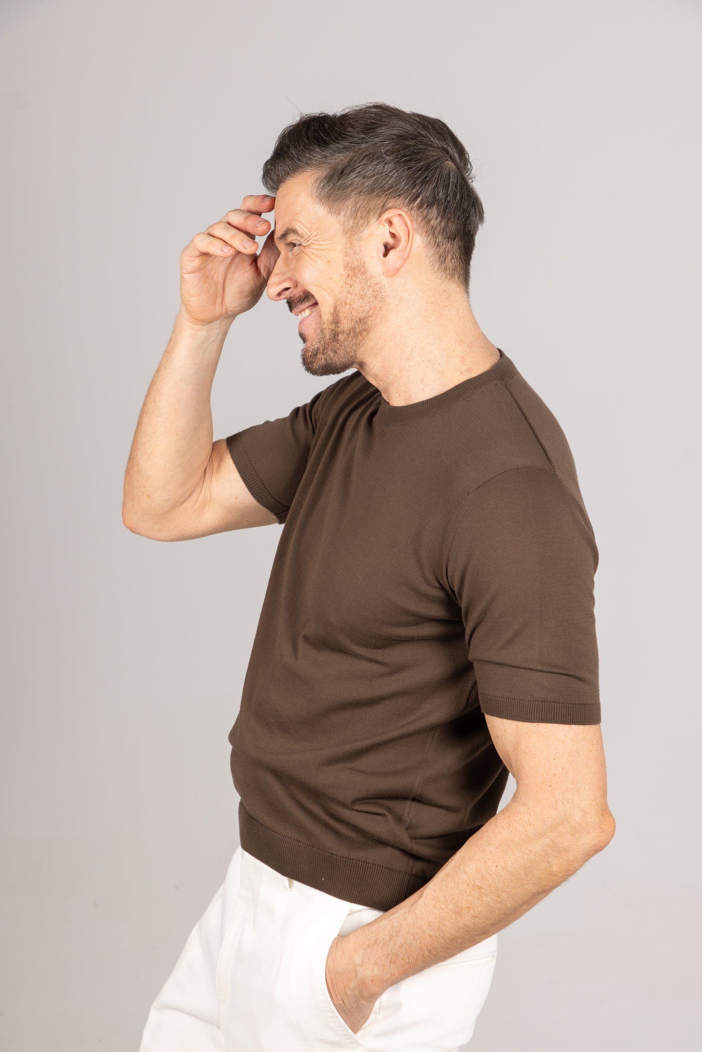
                  
                    Ice Cotton T-Shirt in Chocolate Brown
                  
                