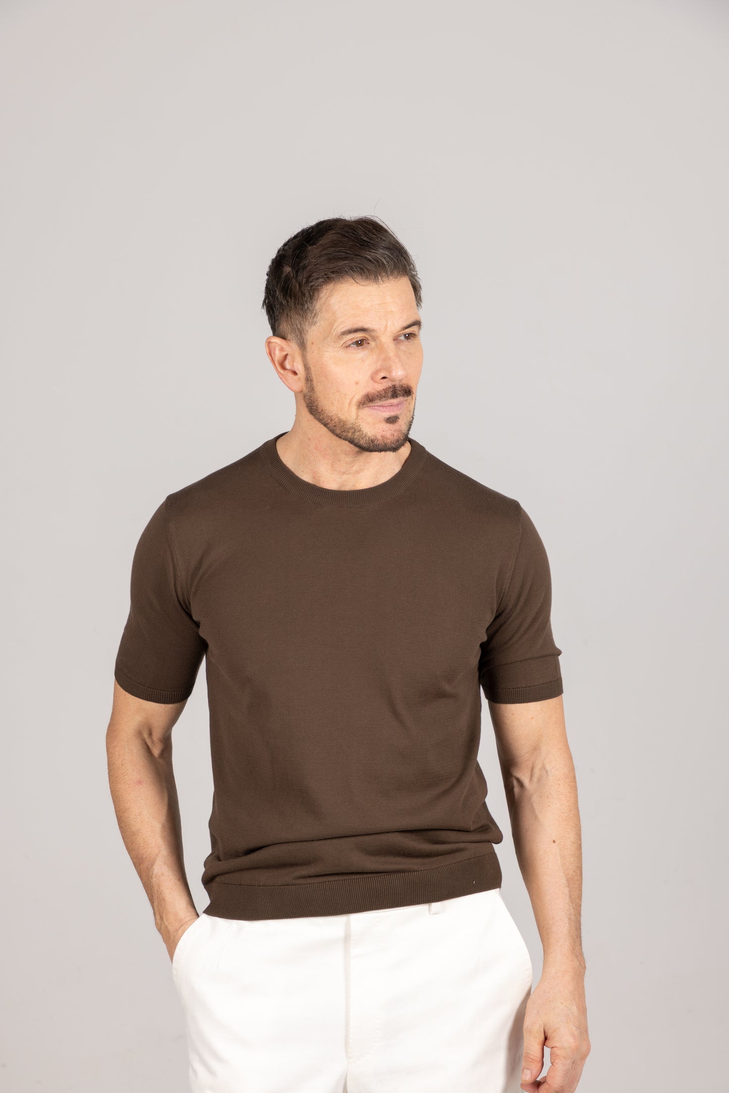 
                  
                    Ice Cotton T-Shirt in Chocolate Brown
                  
                