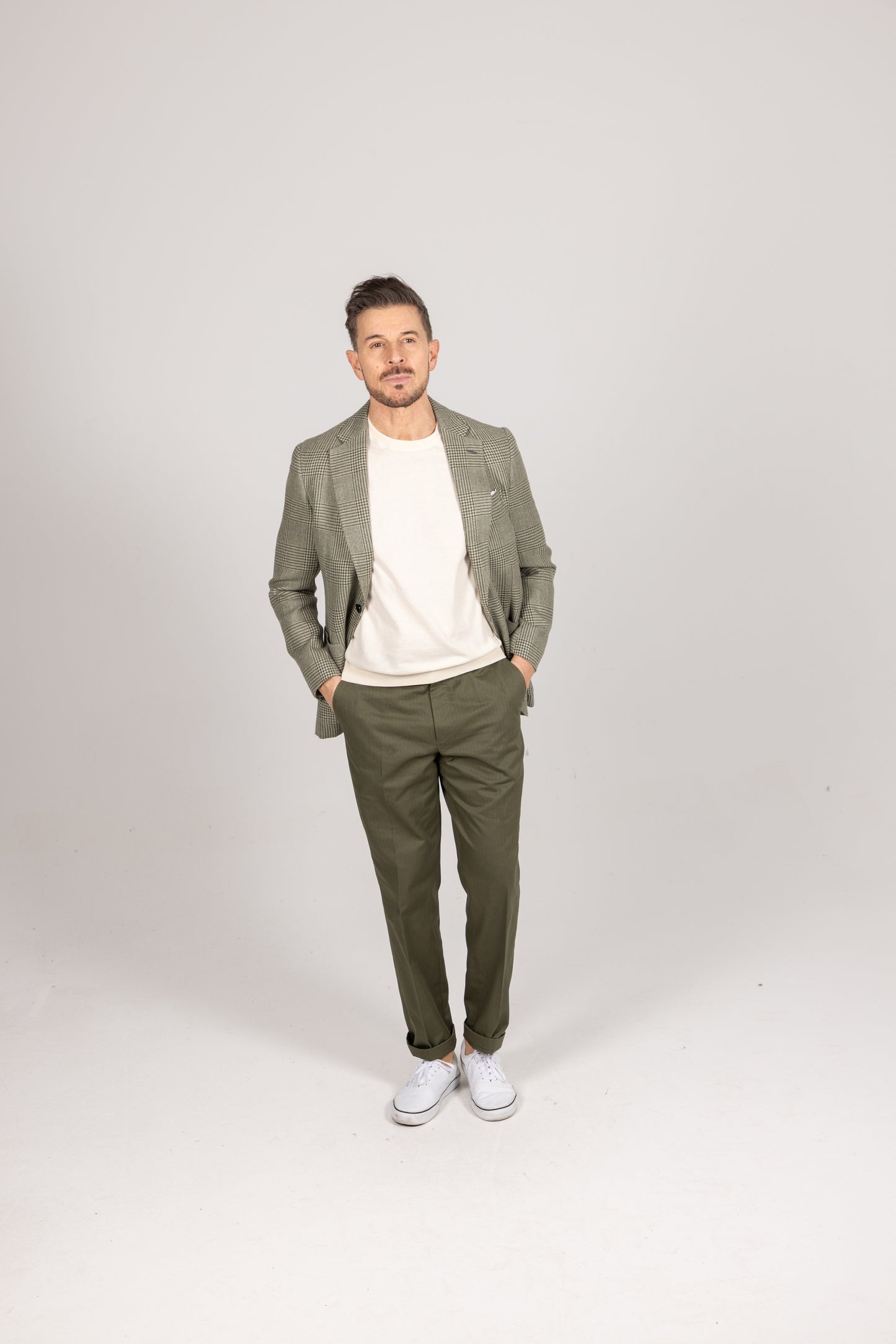 
                  
                    Everyday Chino in Olive Cotton
                  
                