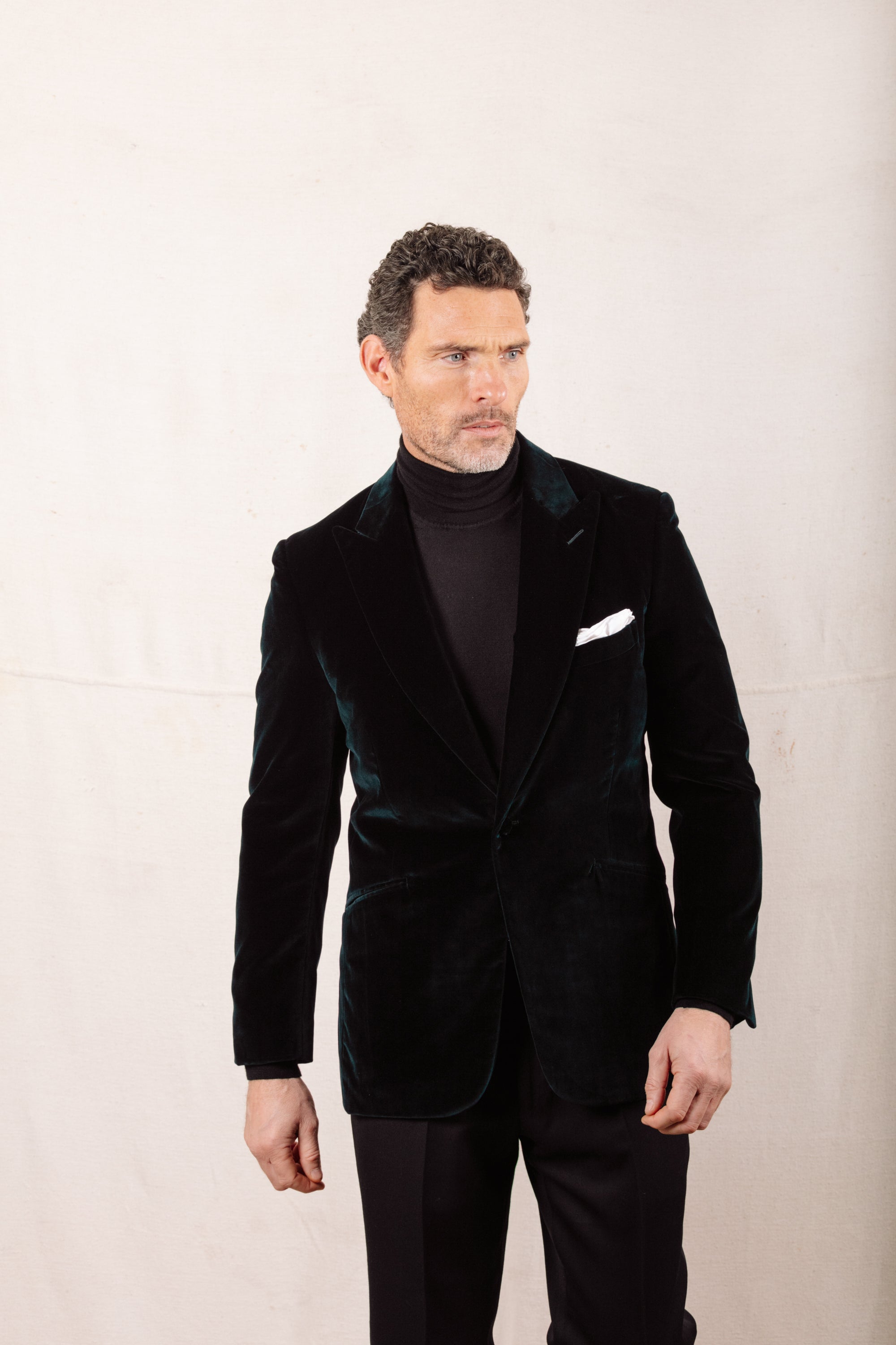 Peak Lapel Jacket in Black Velvet – Cad & The Dandy Savile Row