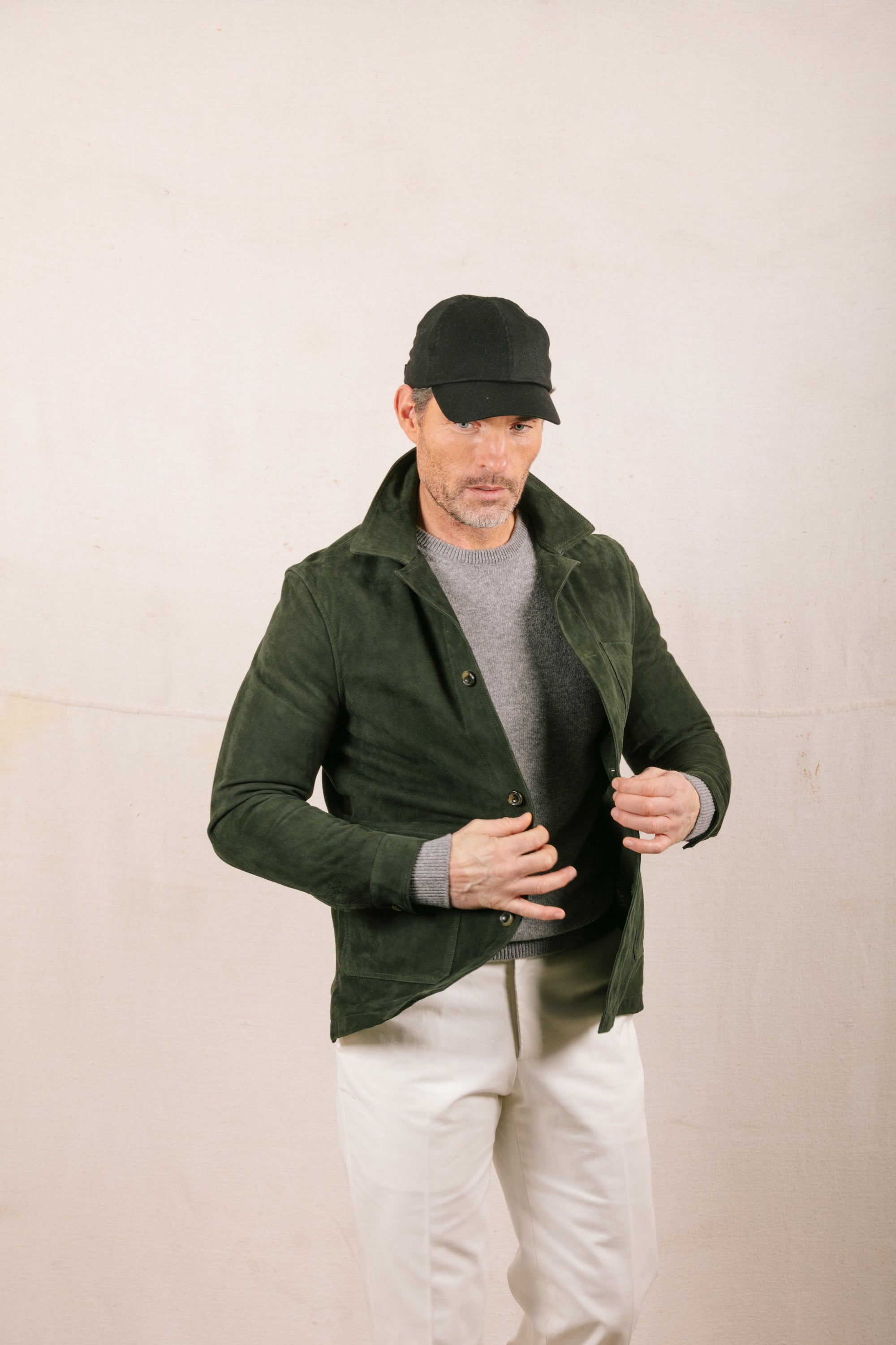 Worker Jacket in Forest Green Suede – Cad & The Dandy Savile Row