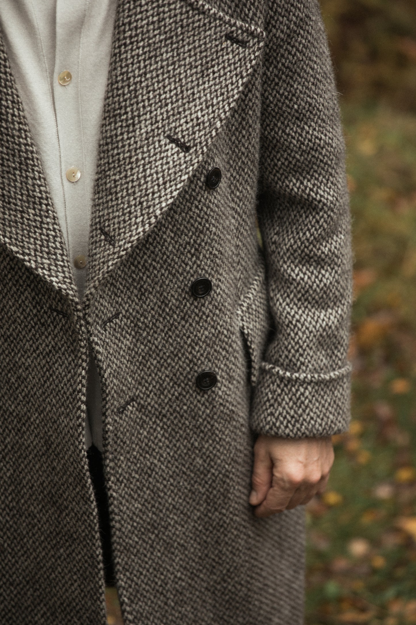 
                  
                    Greatcoat in Cream Barlycorn
                  
                