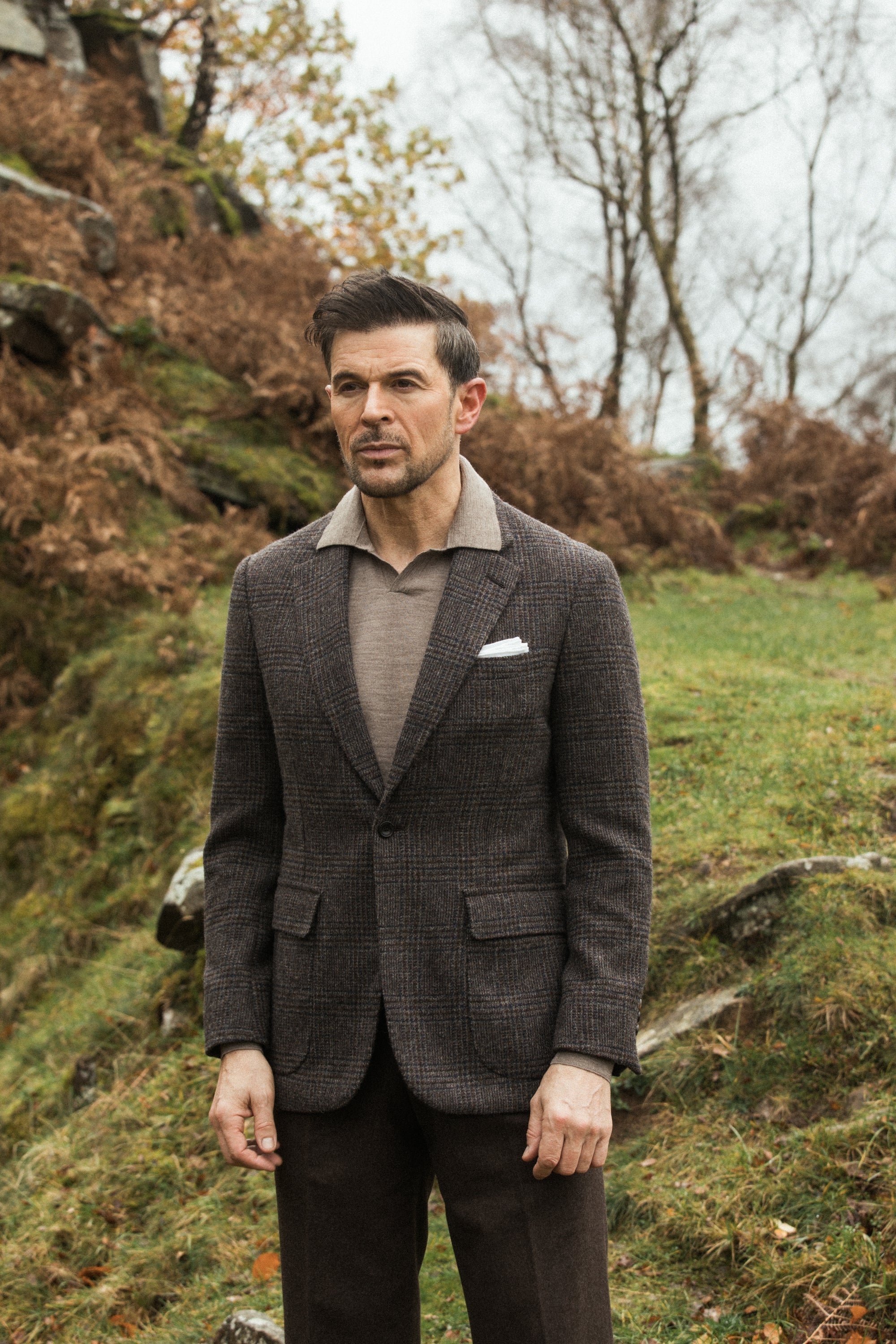 公式在庫無しtweed tailored jacket brownサイズ1 Bladen Gunton Ivy Harris Tweed Jacket Brown HB