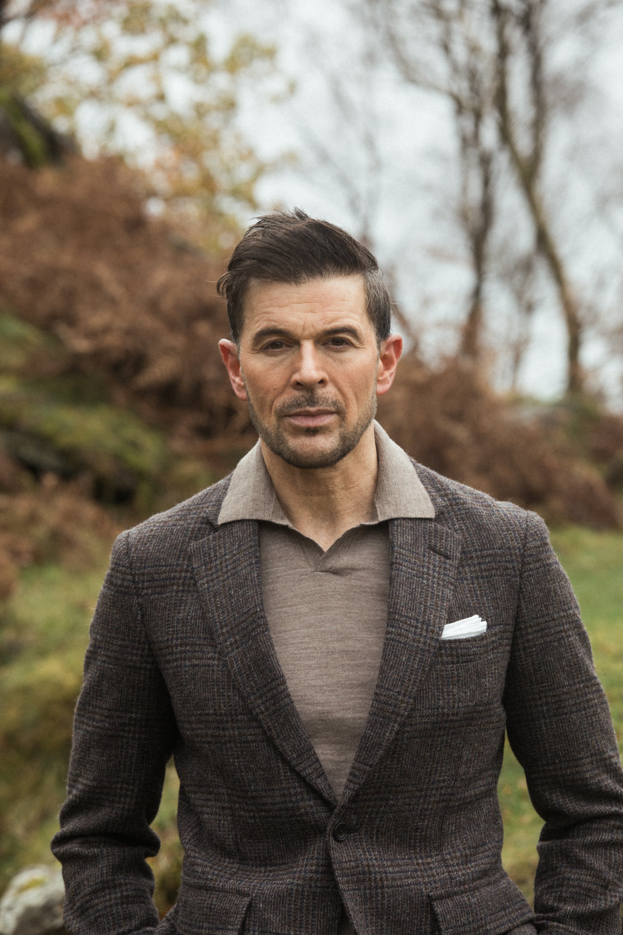 Single Breasted Country Jacket in Dark Brown Tweed – Cad & The