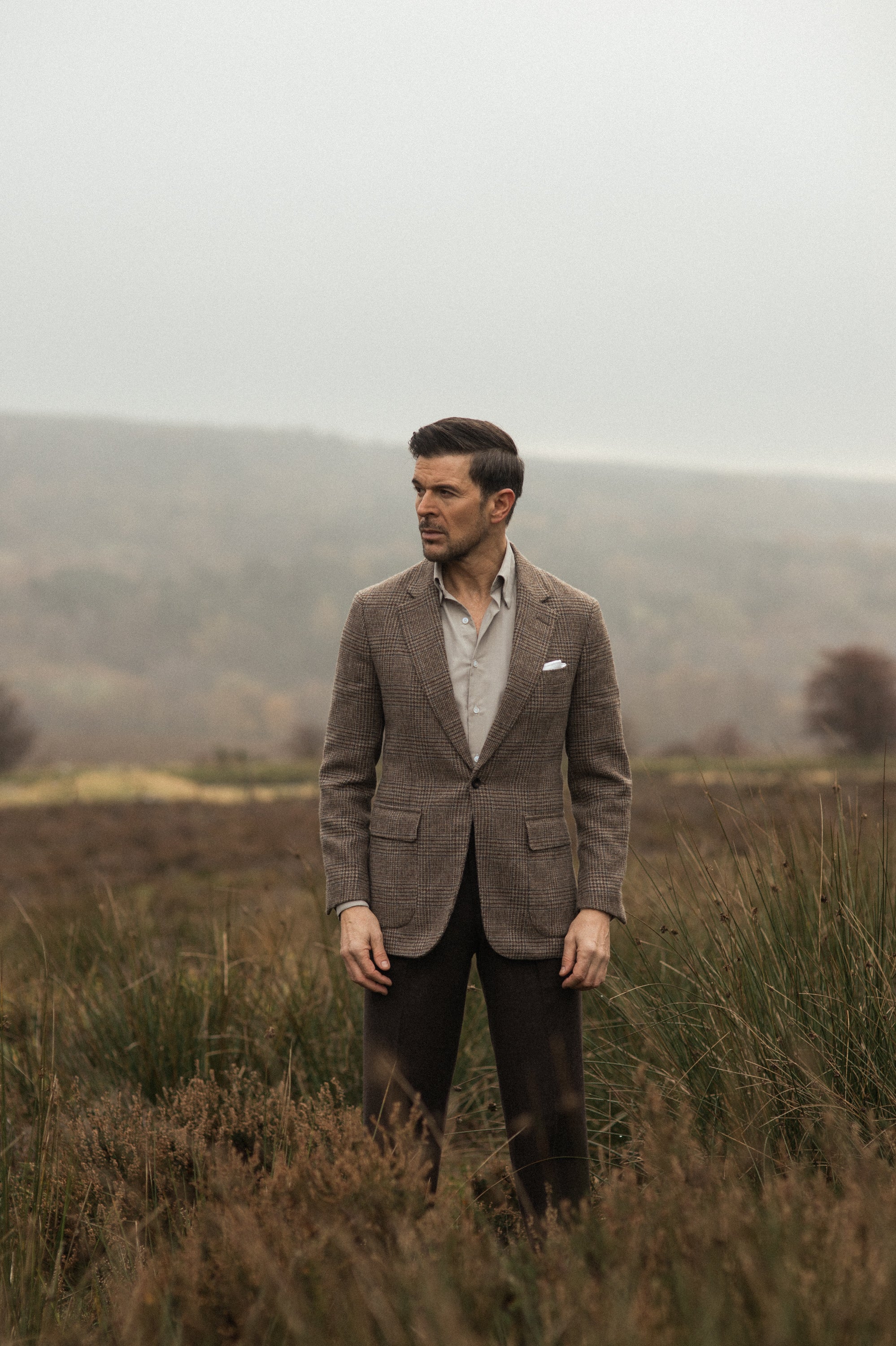 Single Breasted Country Jacket in Light Brown Tweed – Cad & The