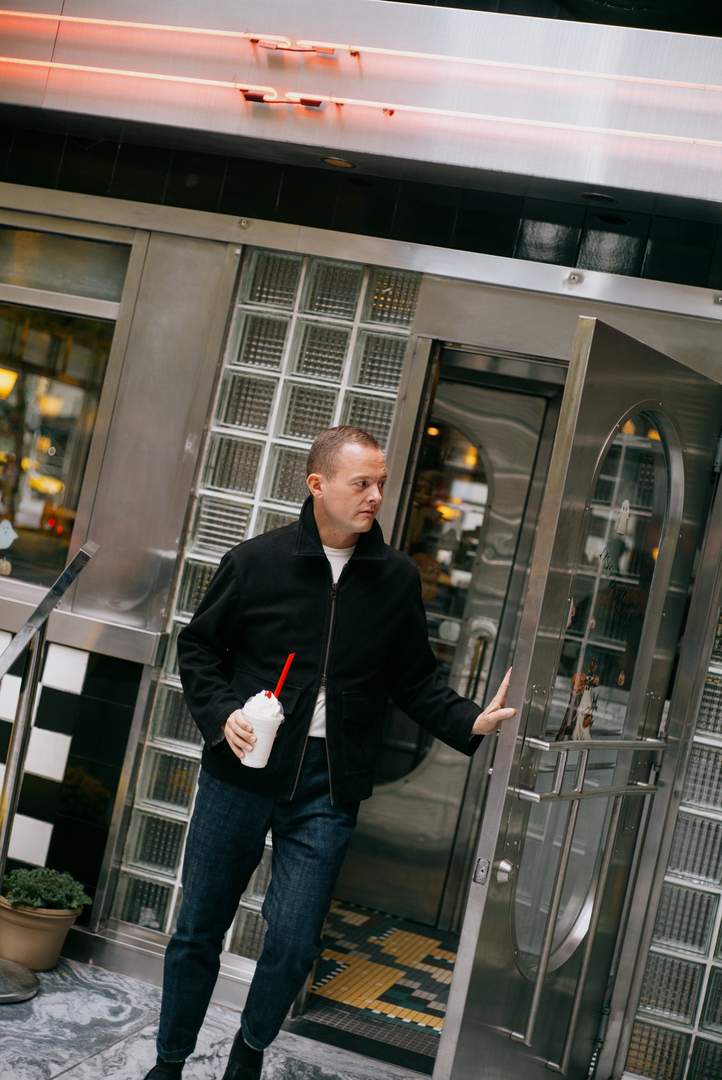 
                  
                    Flight Jacket in Black Suede
                  
                