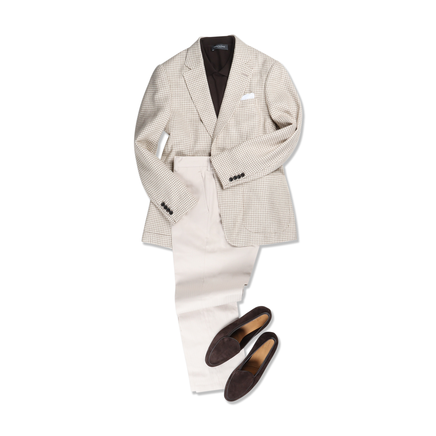 
                  
                    Crewneck Polo in Chocolate Brown Cotton Cashmere
                  
                