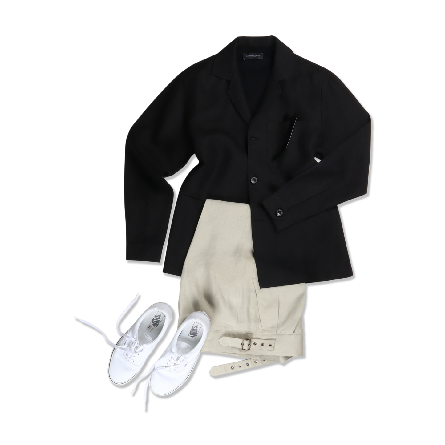 
                  
                    Painters Jacket in Black Linen
                  
                