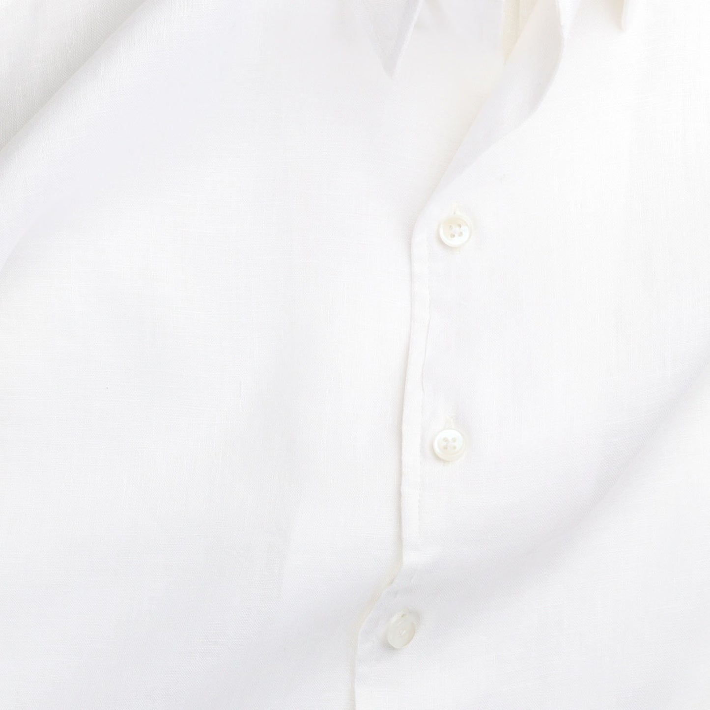 
                  
                    One Piece Collar Shirt in White Linen
                  
                