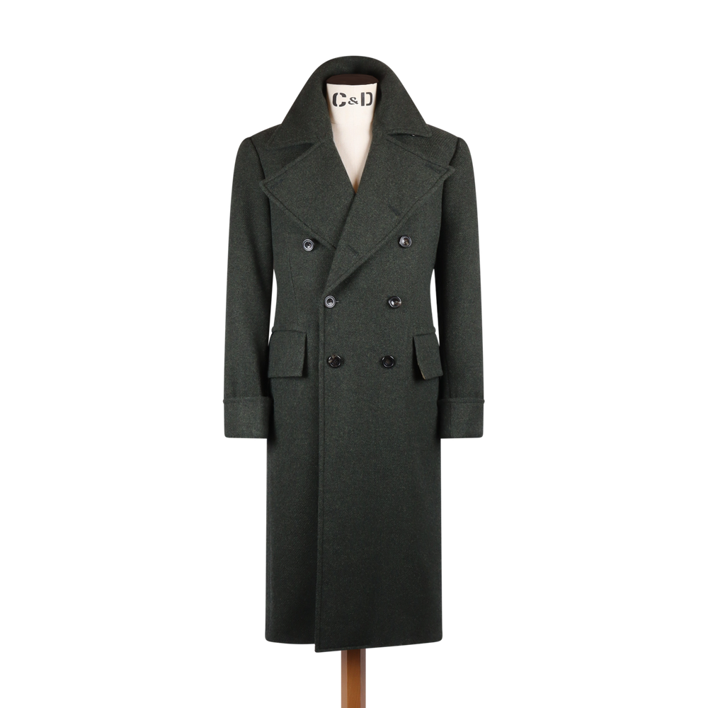 Greatcoat in Green Cashmere Twill